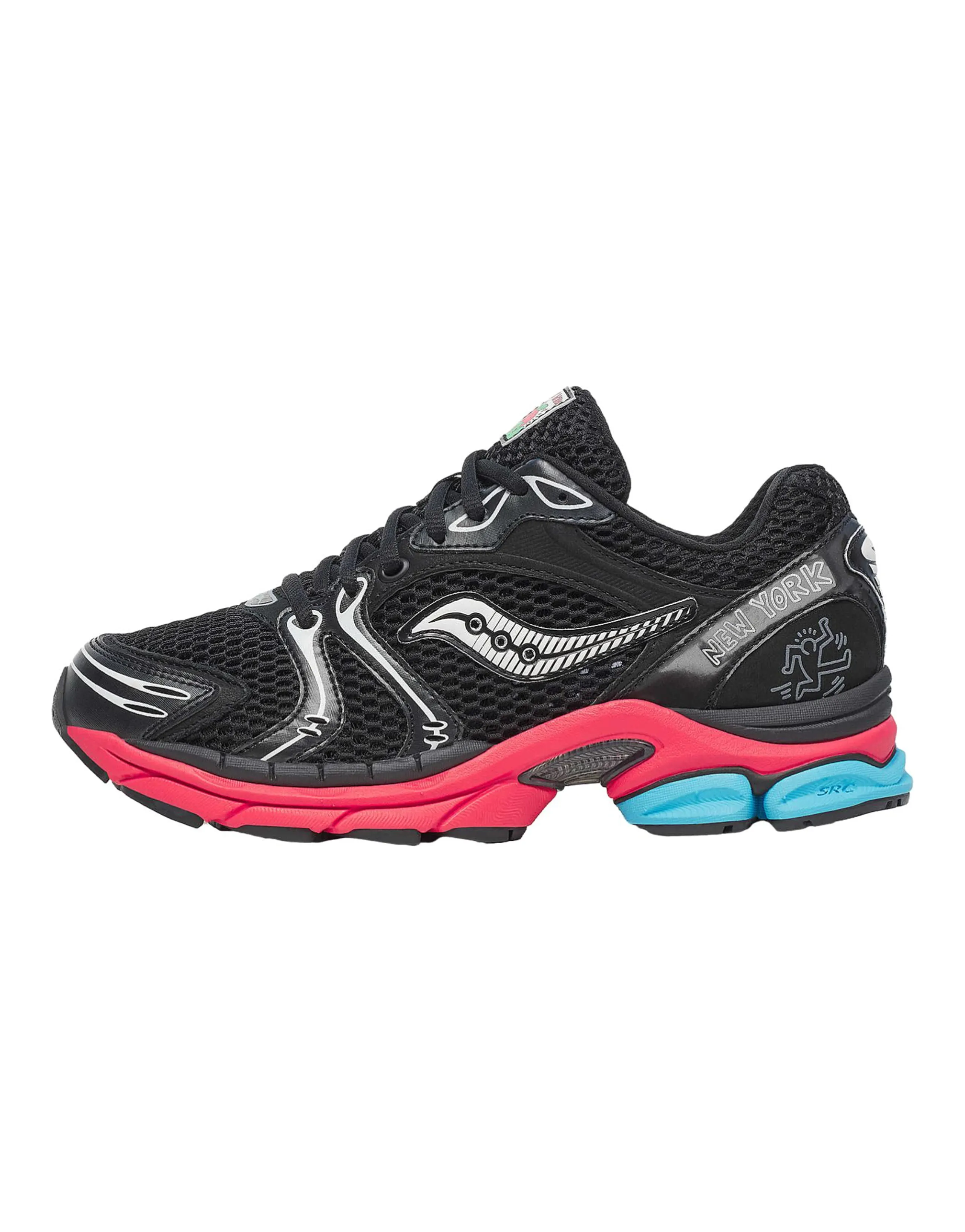 Keith Haring x Saucony ProGrid Triumph 4 Nyc Dynamic Comfortable Breathable Support Running Shoes Men's Black