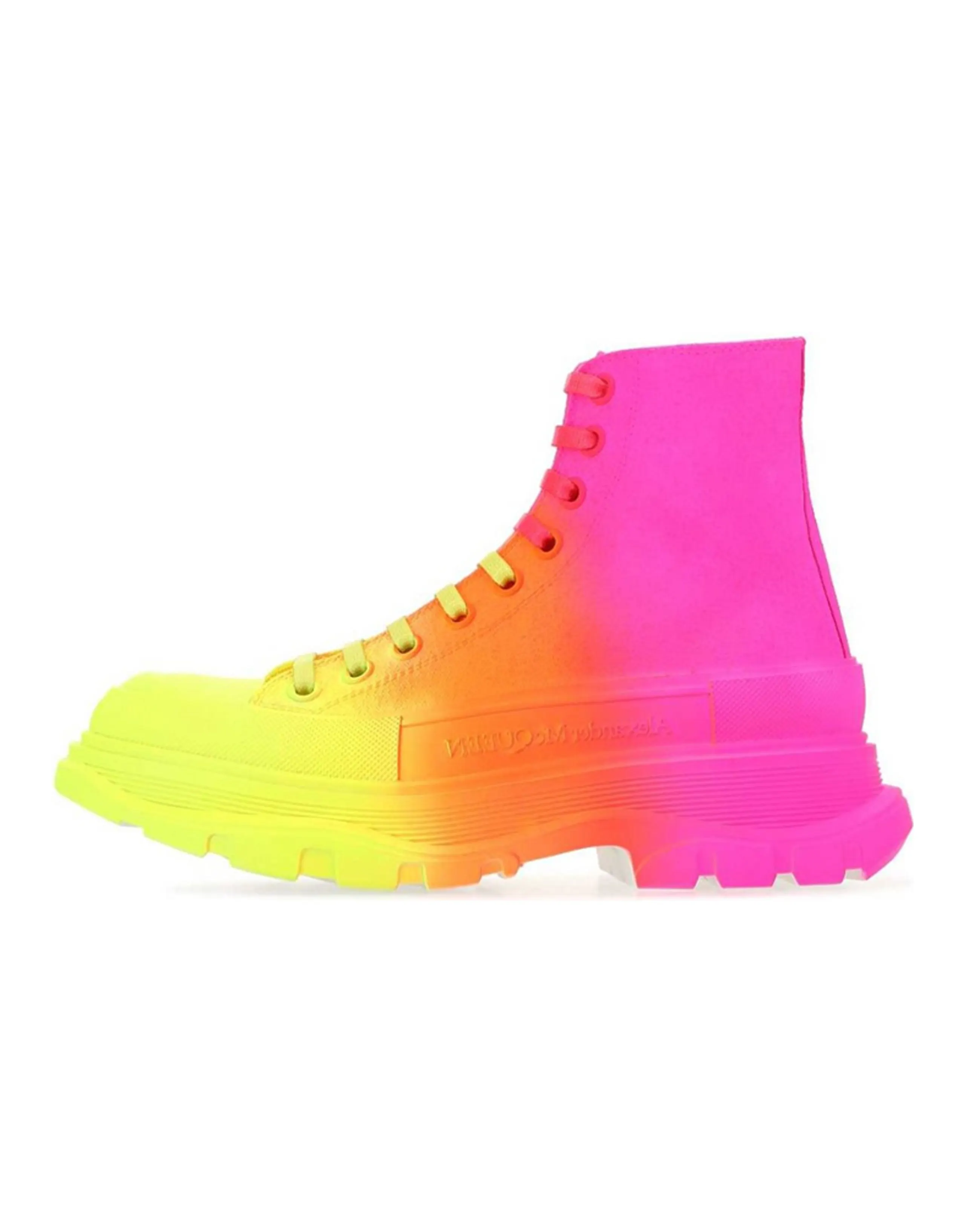 Alexander McQueen Tread Slick Boots 'Yellow Orange Pink' Women's
