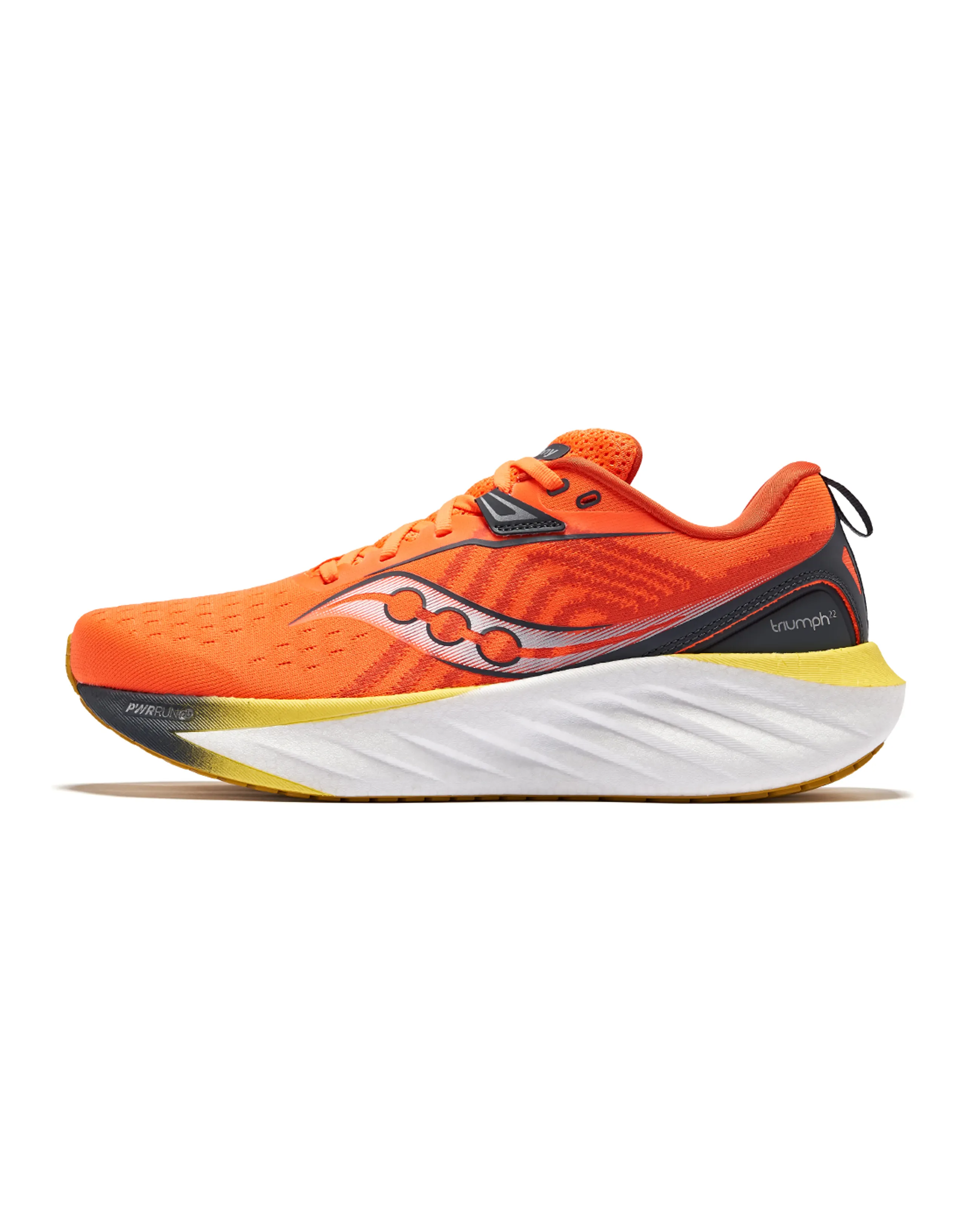 Saucony TRIUMPH 22 Cushioning, Wear Resistant Low Top Running Shoes Men's Orange Yellow