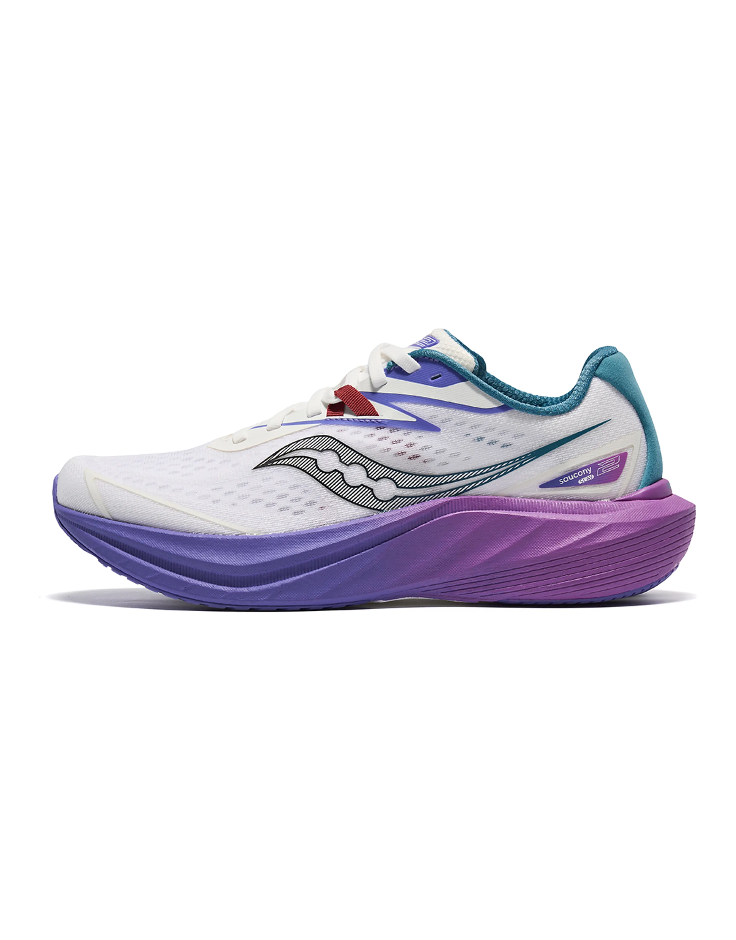 Saucony Slay Full Speed 2 Carbon Plate Comfortable Versatile Land Star Wear-Resistant Low-Top Marathon Training Running Shoes Unisex White Purple