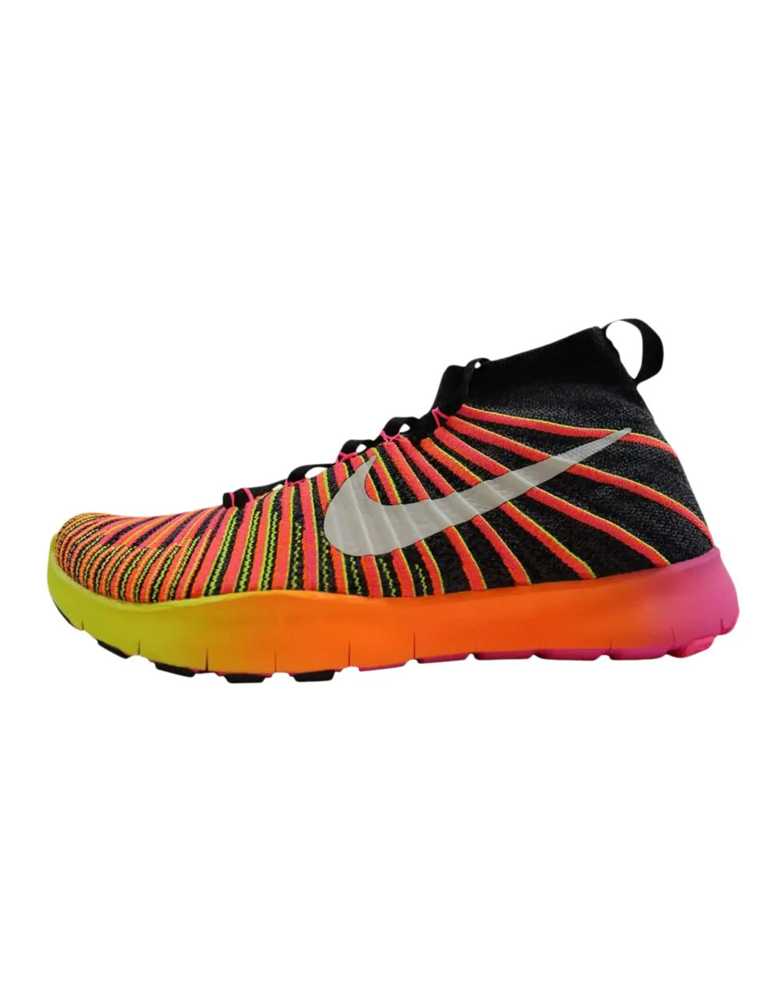 Nike Free Train Force Flyknit Comfortable Soft Slip-Resistant Wear-Resistant High-Top Running Shoes Men's Black Red