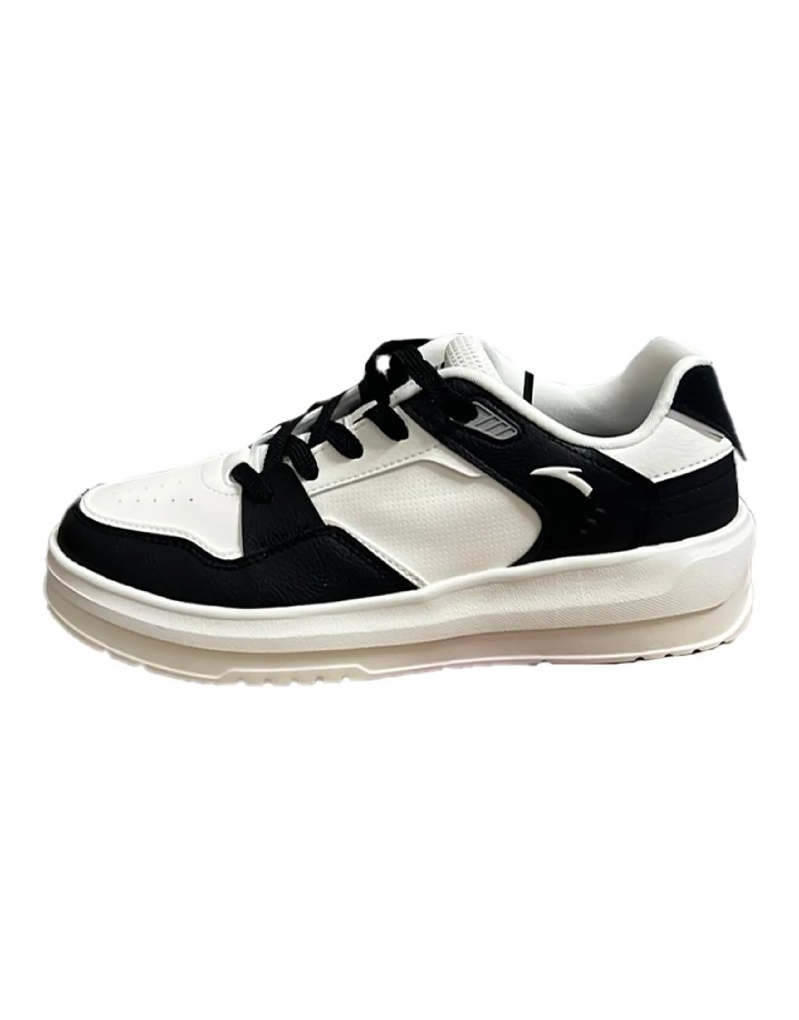 Anta Life Collection Wear-Resistant Low-Top Skateboard Shoes Women's Black White
