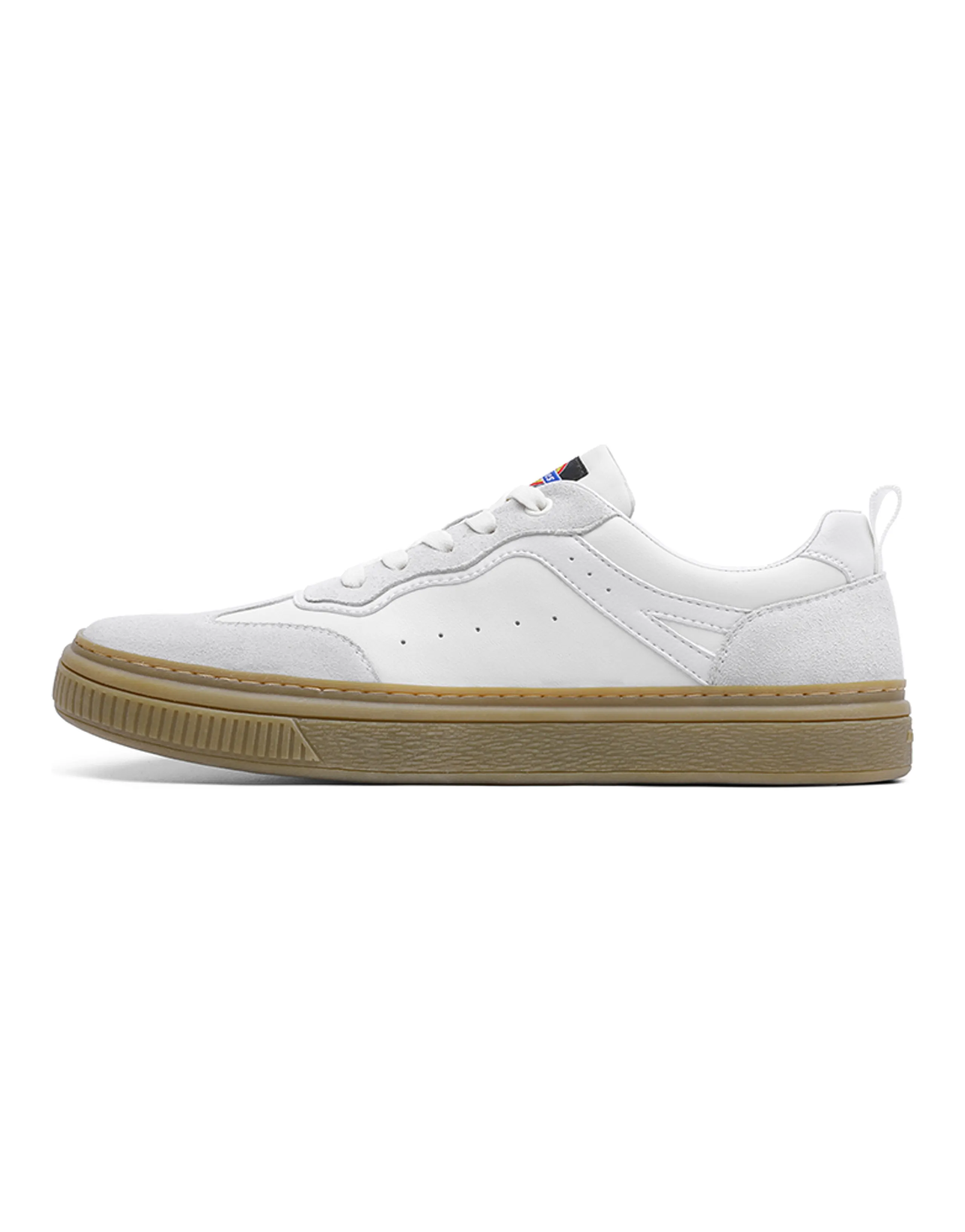 Dickies Ultra-Fiber Leather Panel Comfort German Training Low Top Skateboard Shoes Men's White