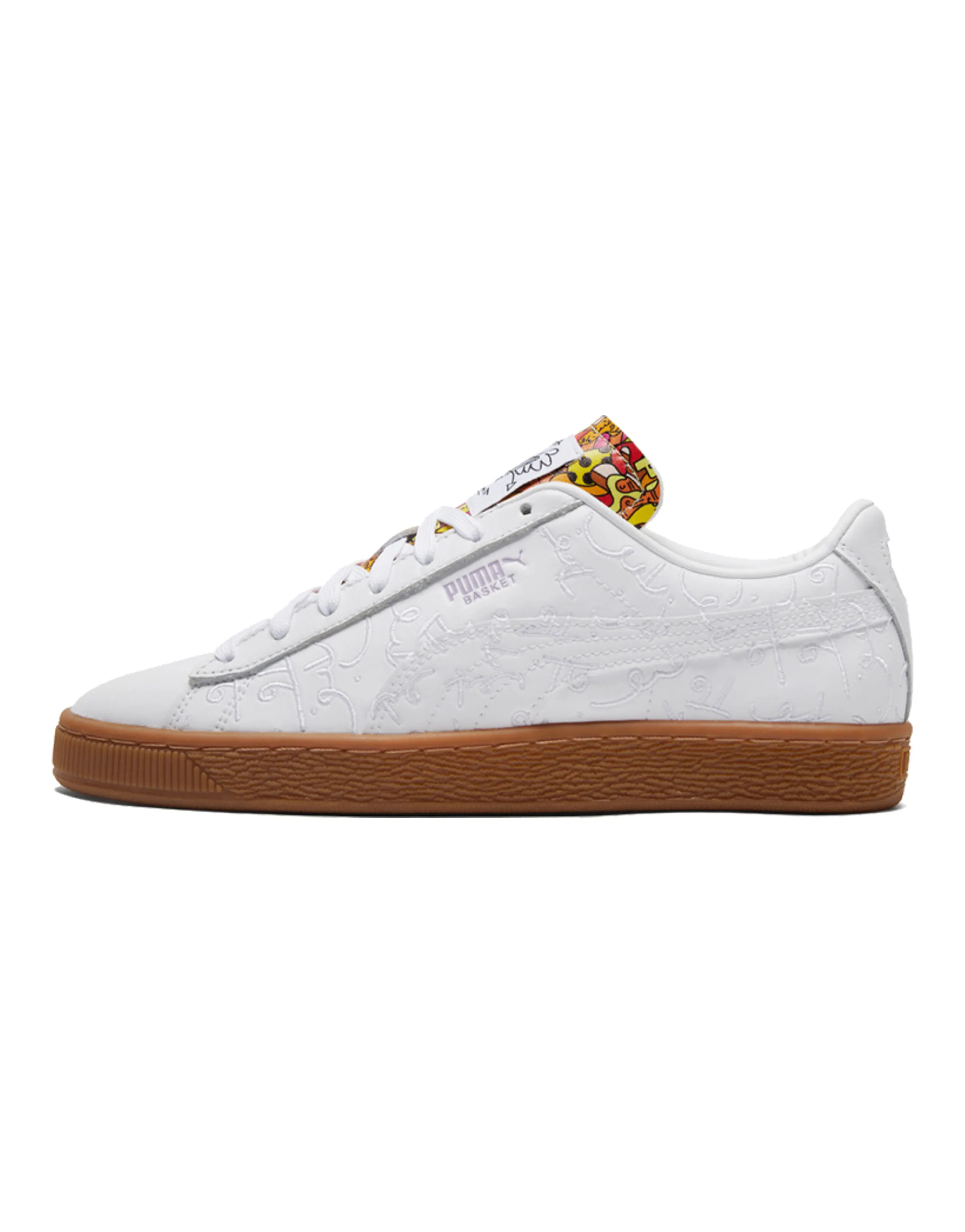PUMA Basket Romero Britto Embroidered White Gum