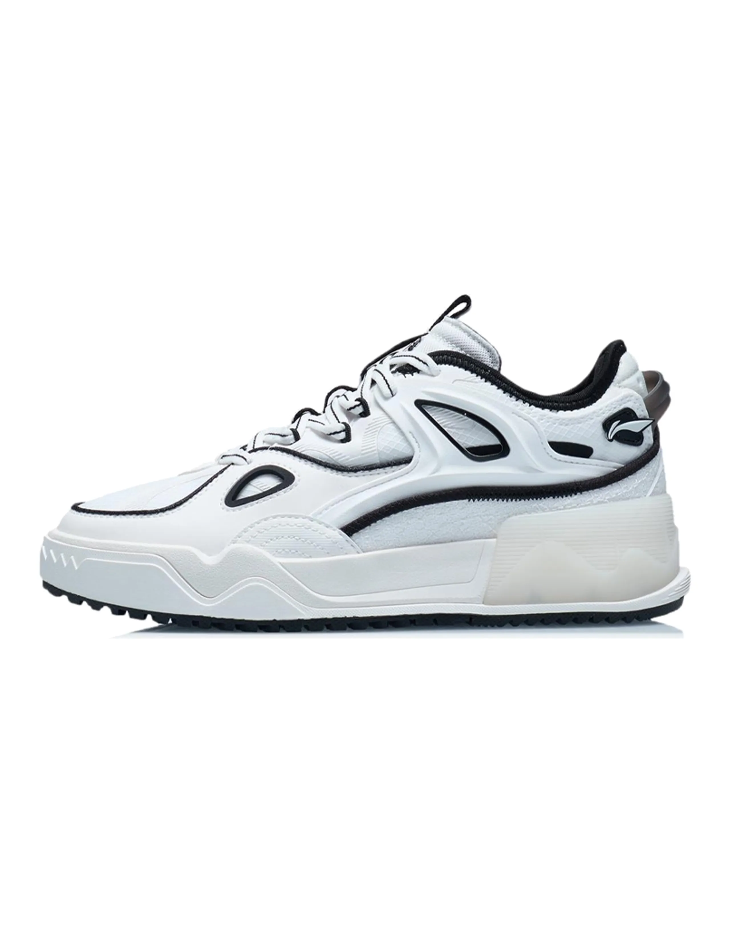 LINING CF Skateboard Shoes Women's Low-Top Mist White/Black