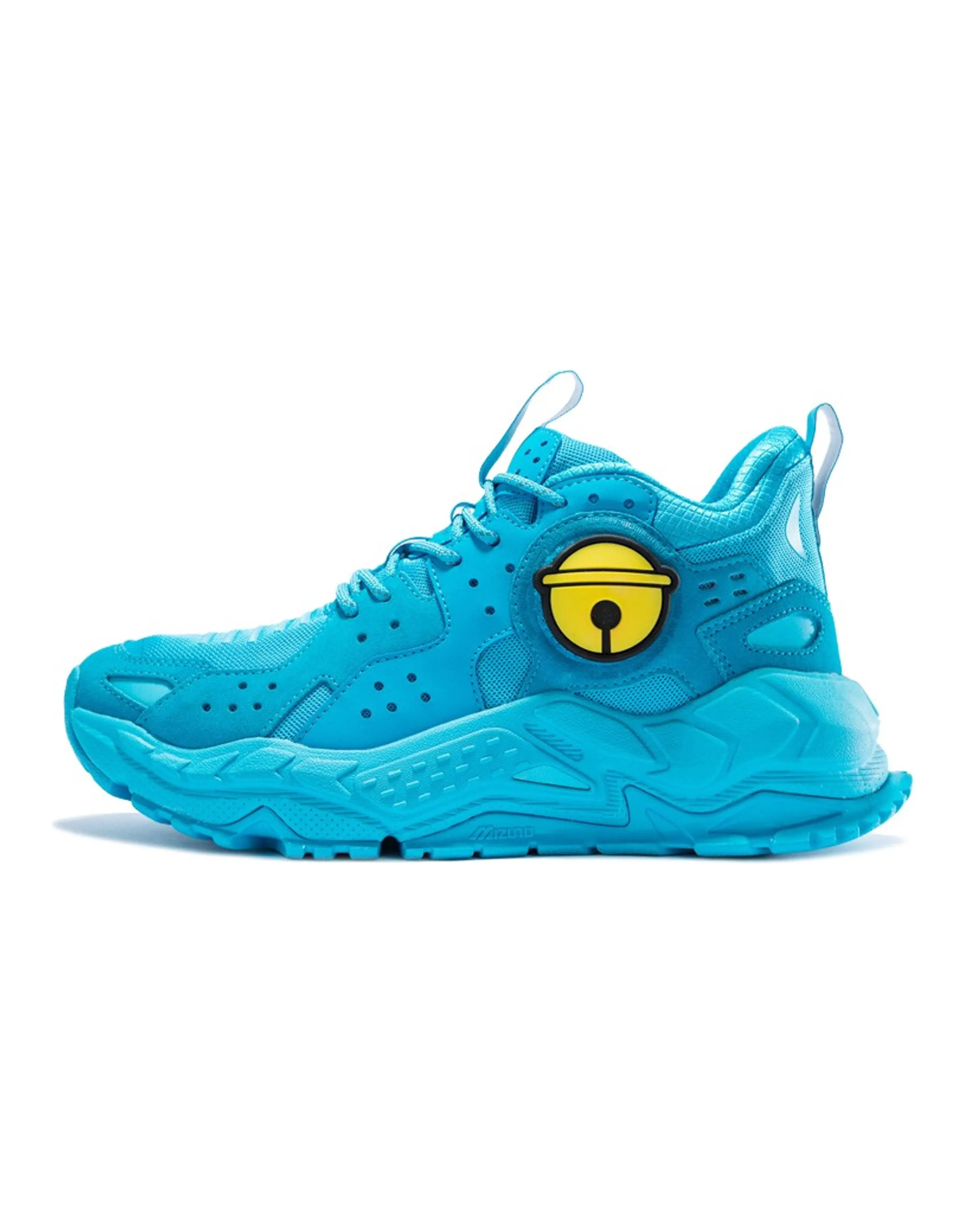 Mizuno Genesis Machine Polyester Leather Nylon Suede Comfortable Versatile Cushioned Slip-Resistant Wear-Resistant Breathable Mid-Top Casual Shoes Unisex Blue