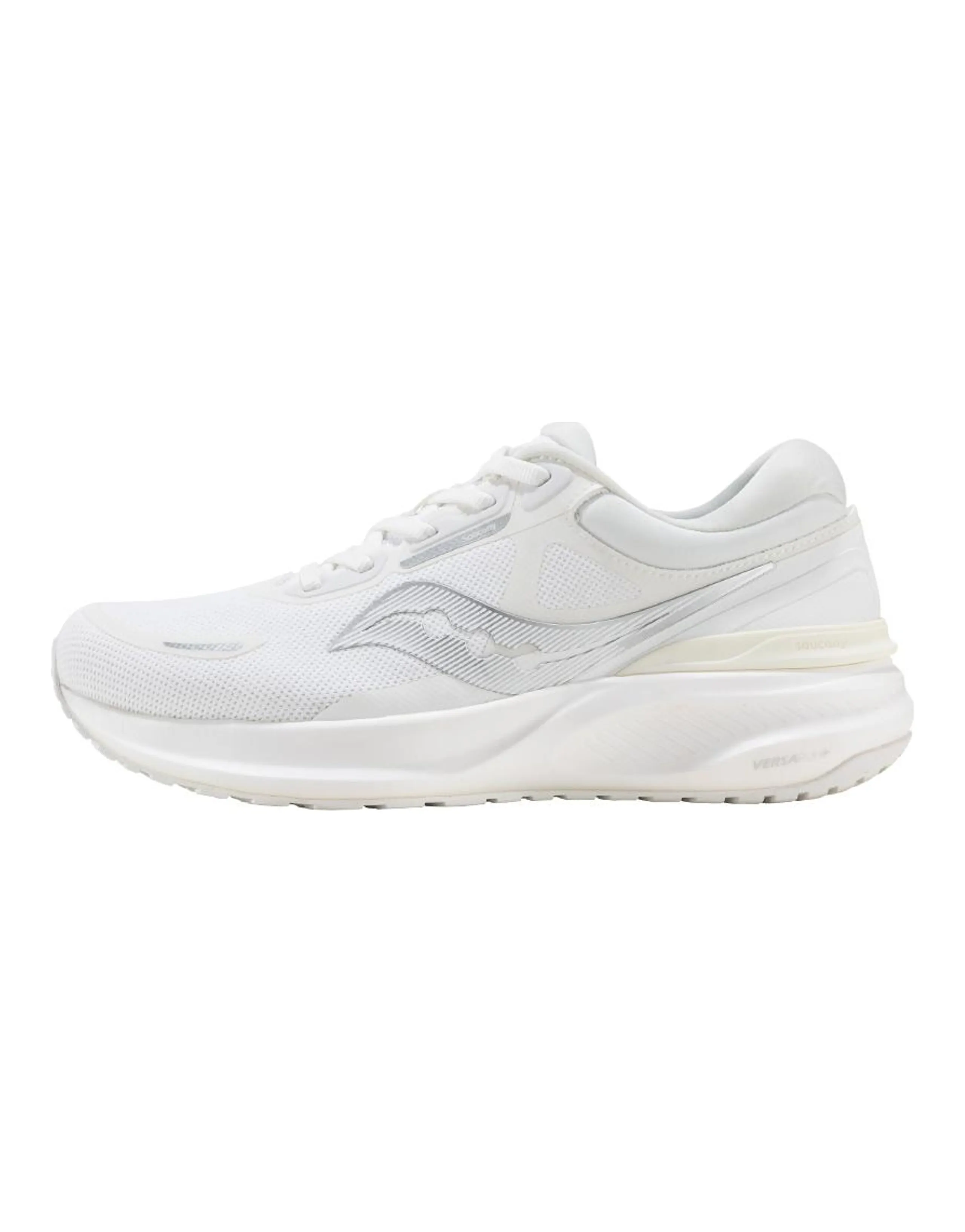 Saucony Anti Slip Wear Resistant Low Top Training Running Shoes Unisex White