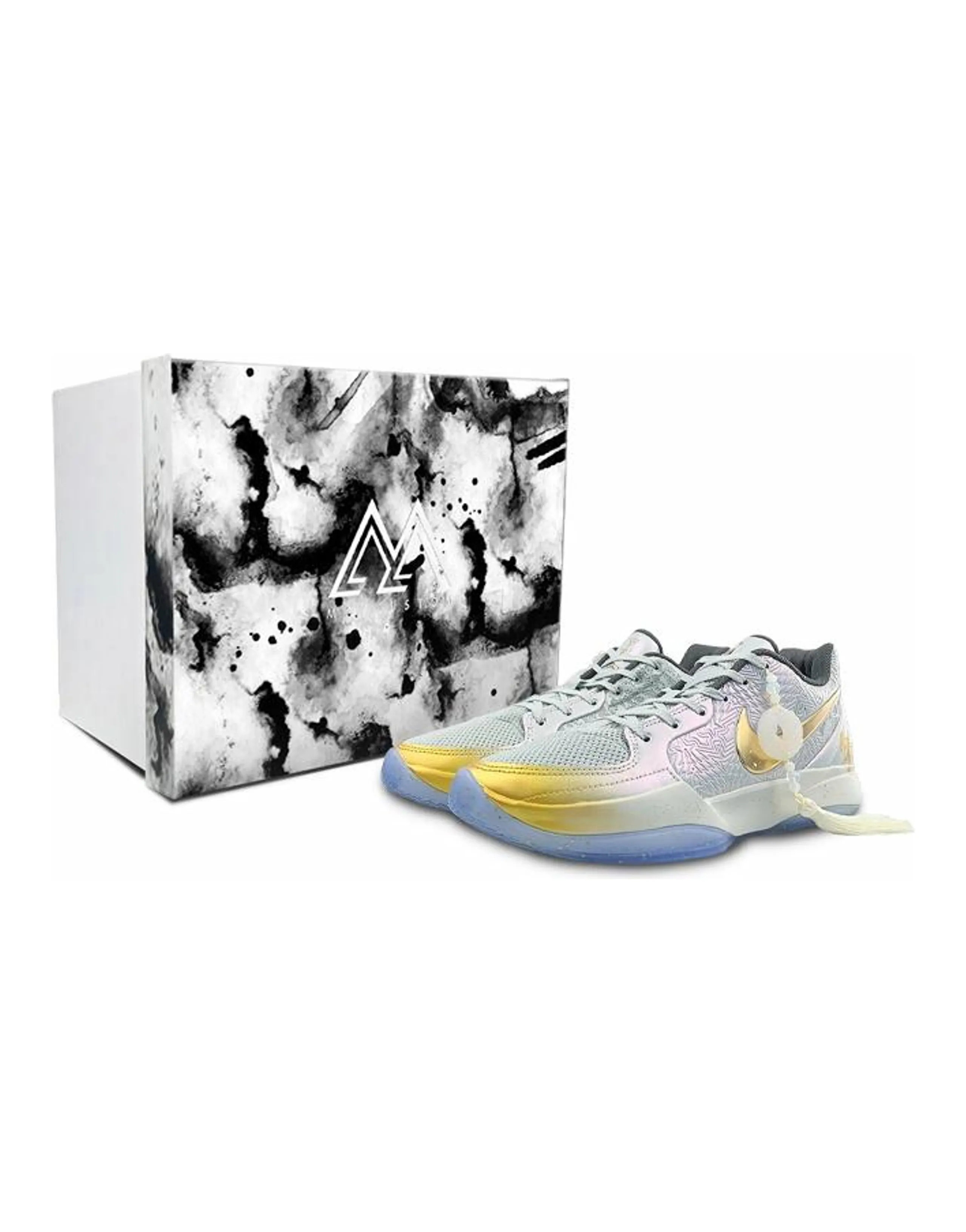 Nike Ja 2 Slip-Resistant Low-Top Basketball Shoes Men's White Gold