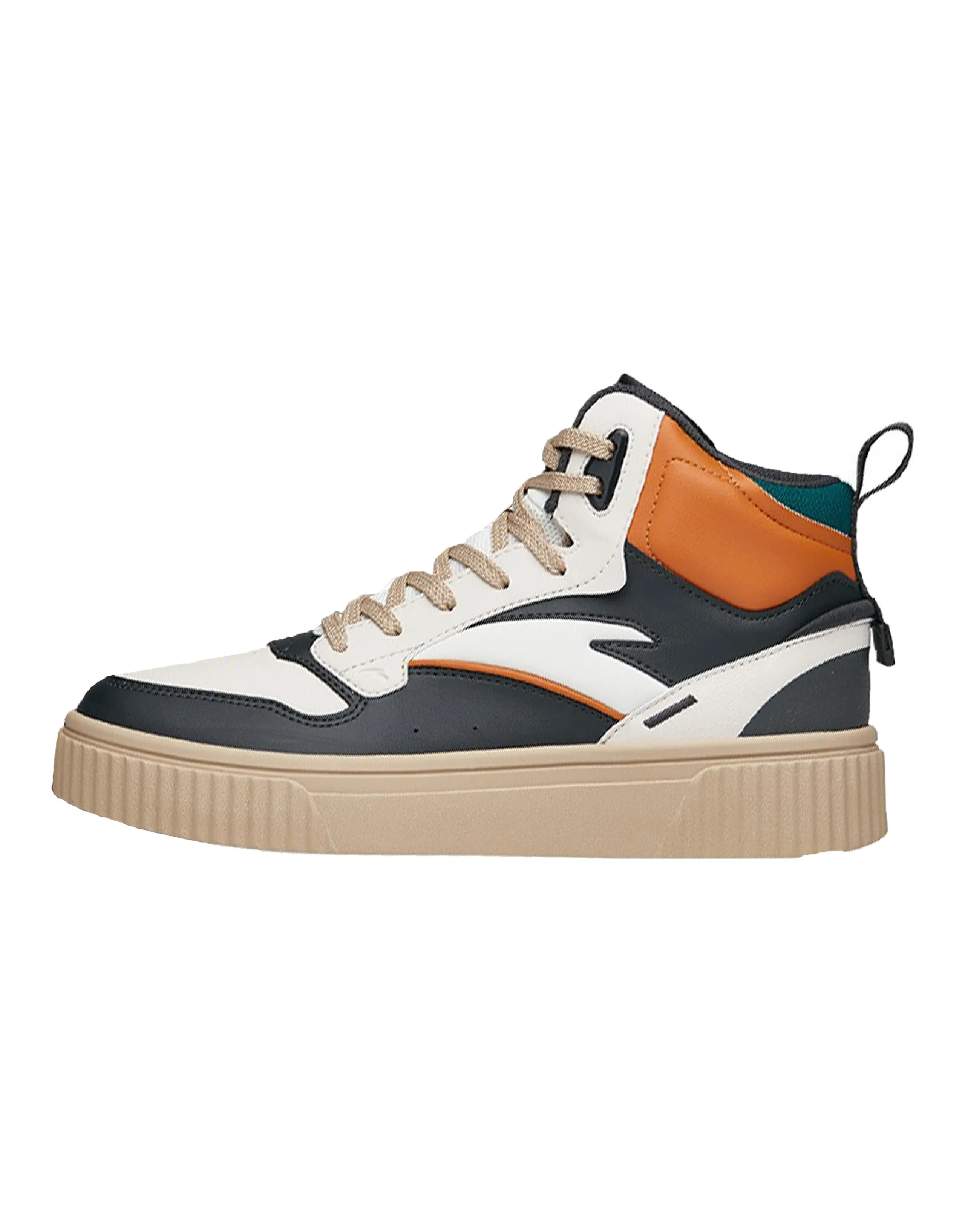 Anta High-Top Skateboard Shoes Men's White Gray Orange