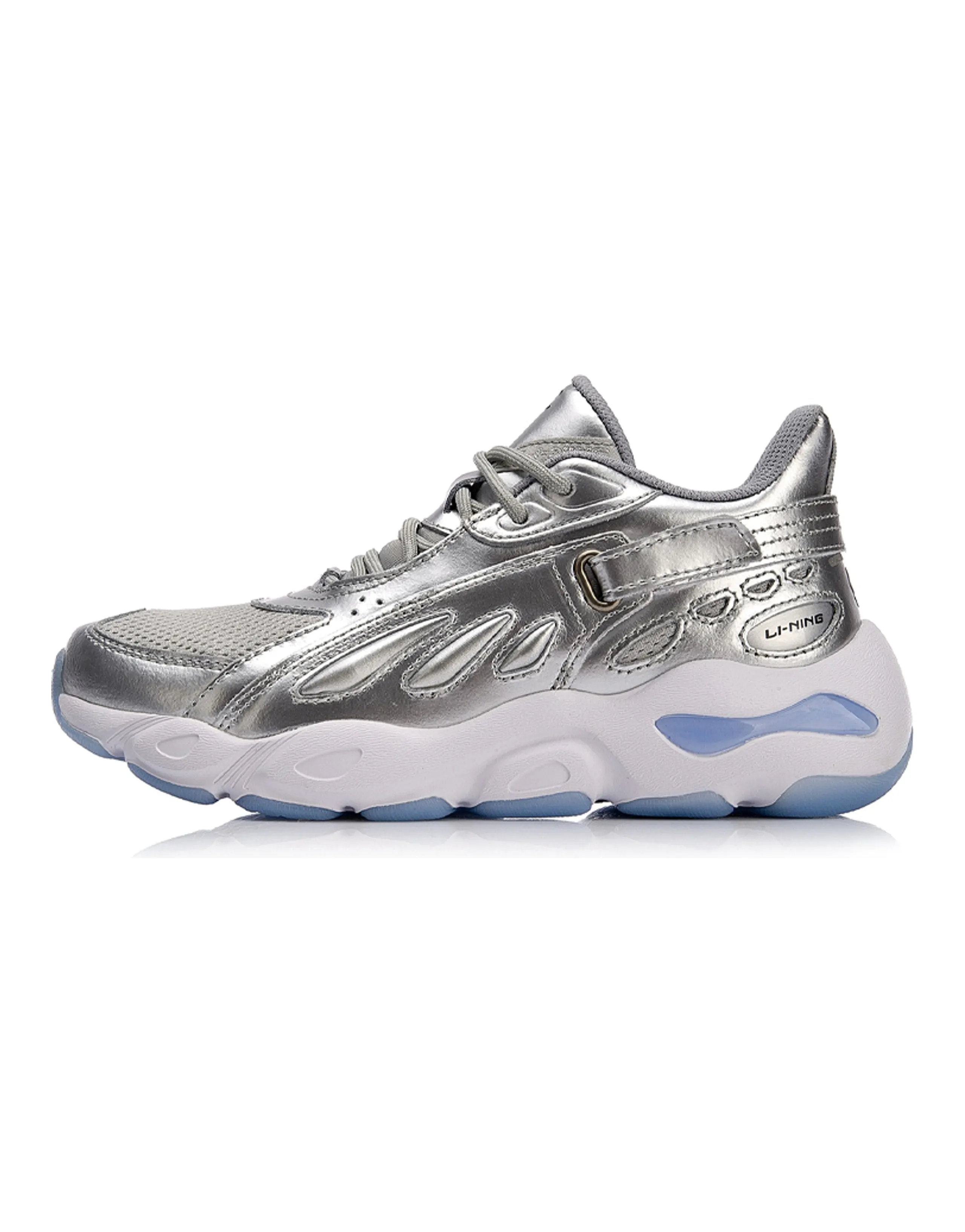 LiNing Chunky Sneakers Women's Low-Top Silver/Gray