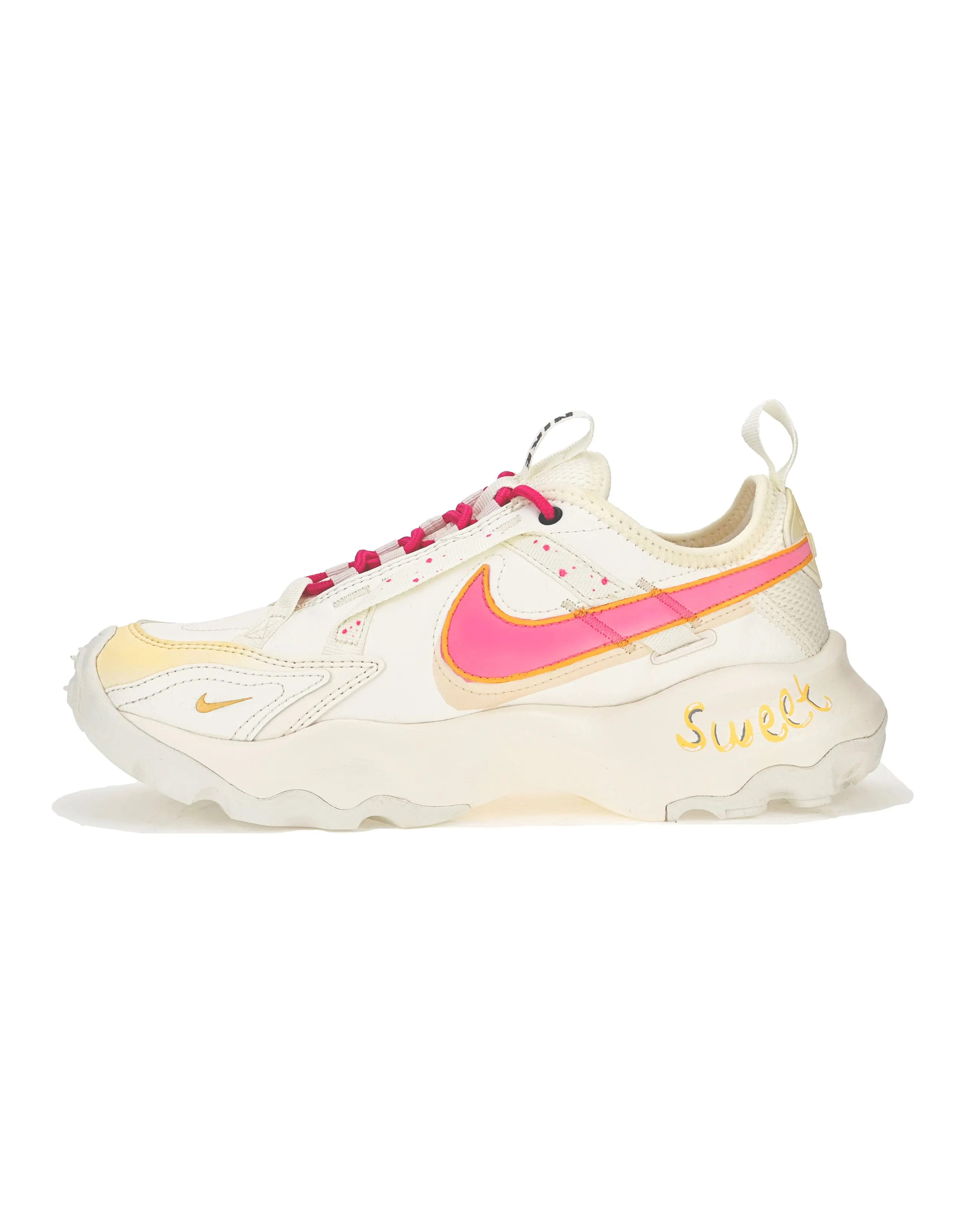 Nike TC 7900 Cushioning Wear-Resistant Casual Shoes Women's Beige Rose Red