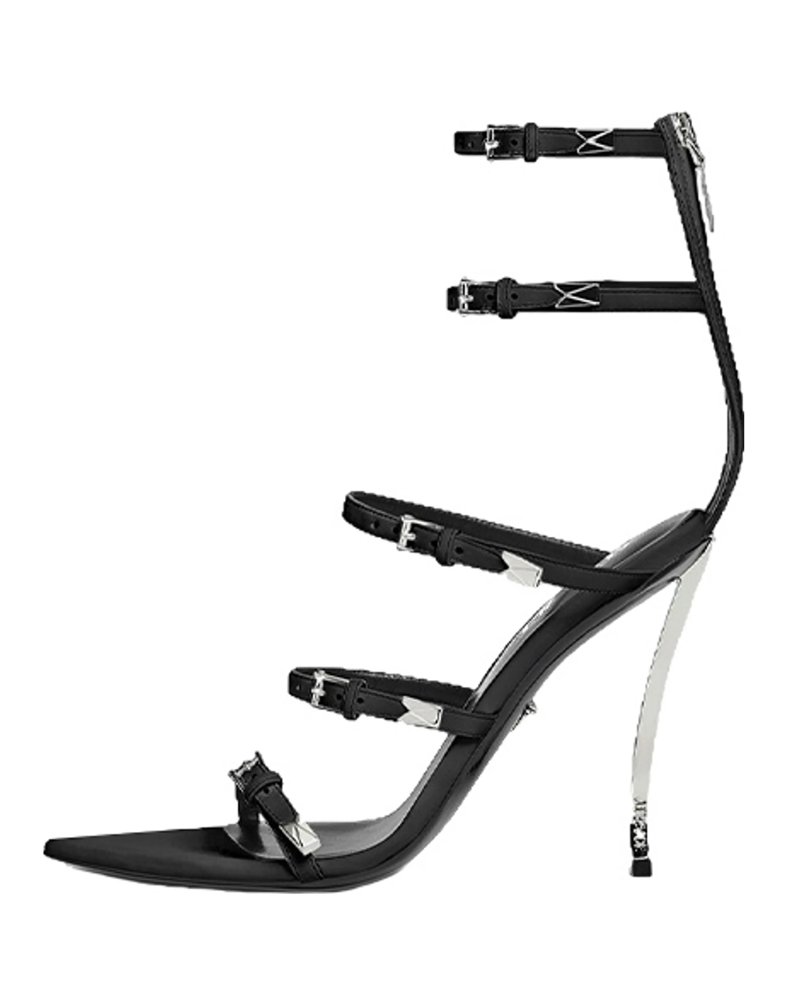 VERSACE Buckle Open-Toe Fashion Sandals Women's Black