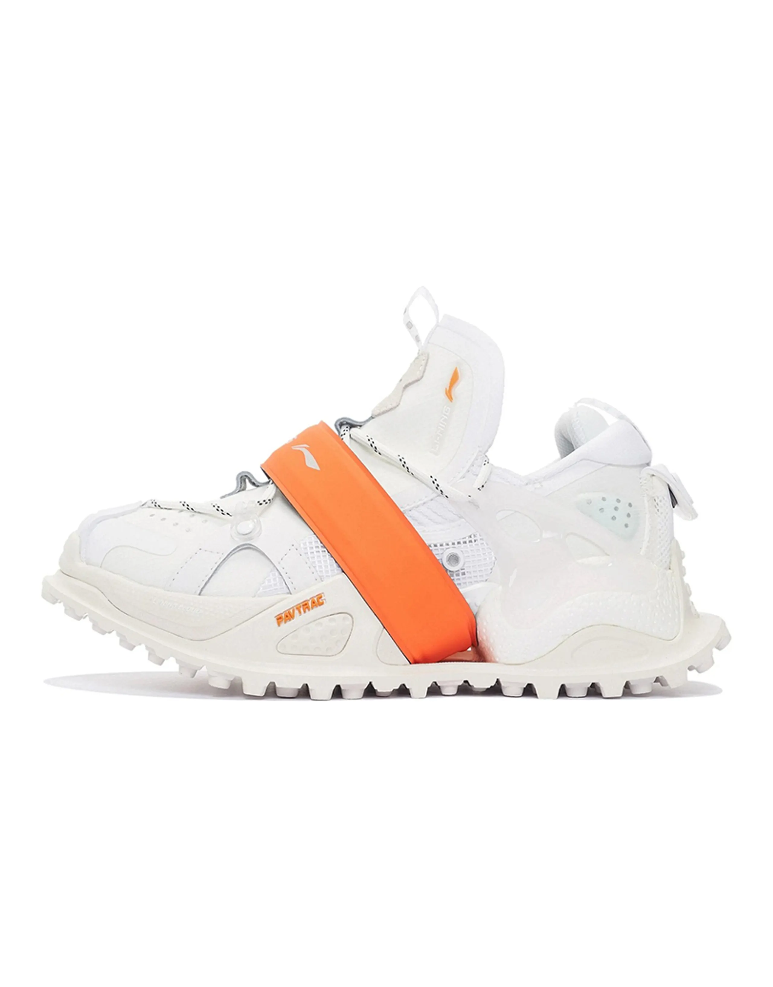 LiNing Pan Gu Casual Shoes Women's Low-Top White Orange