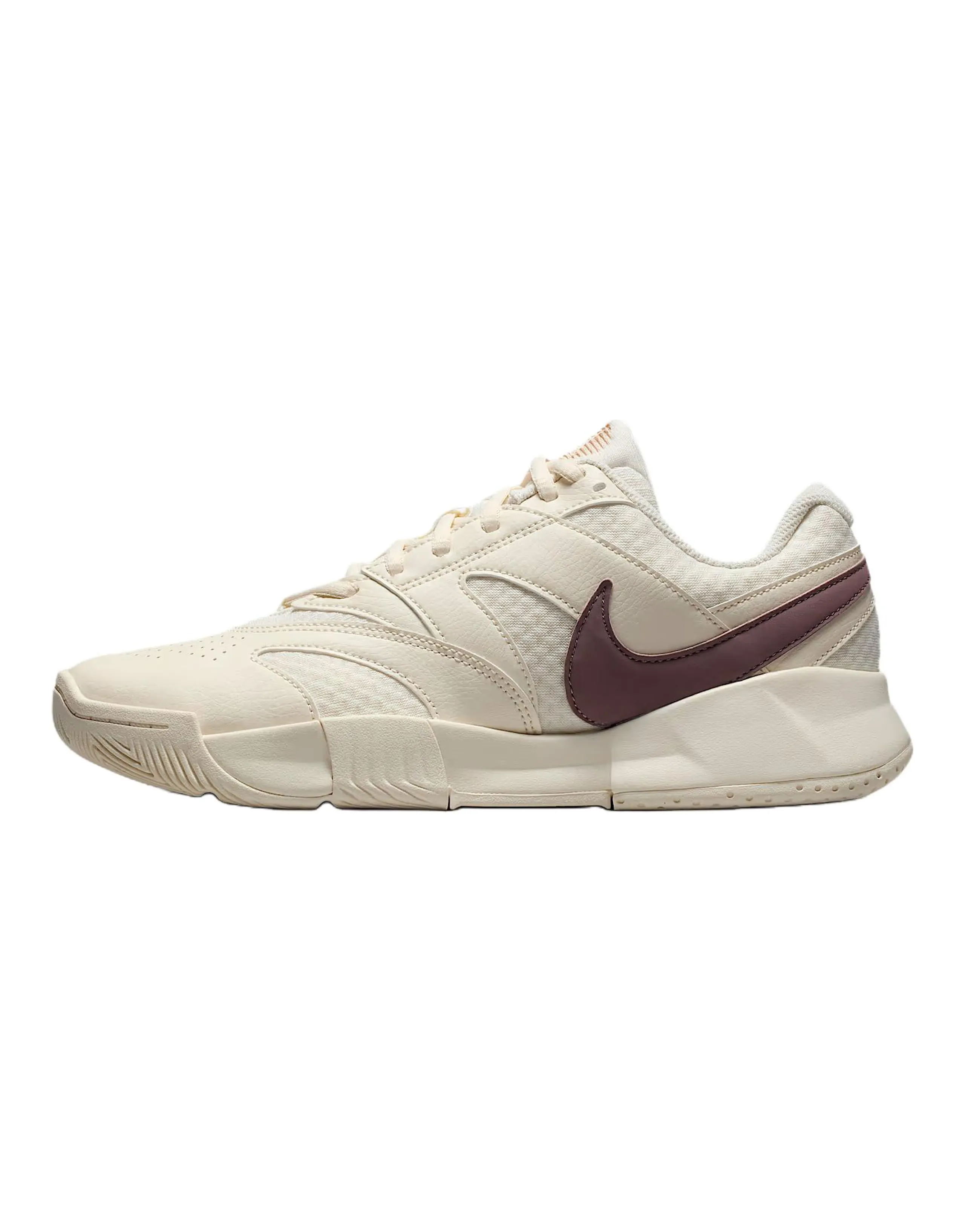 Nike Court Lite 4 Comfort Durable Breathable Support Low-Top Tennis Shoes Women's Off White