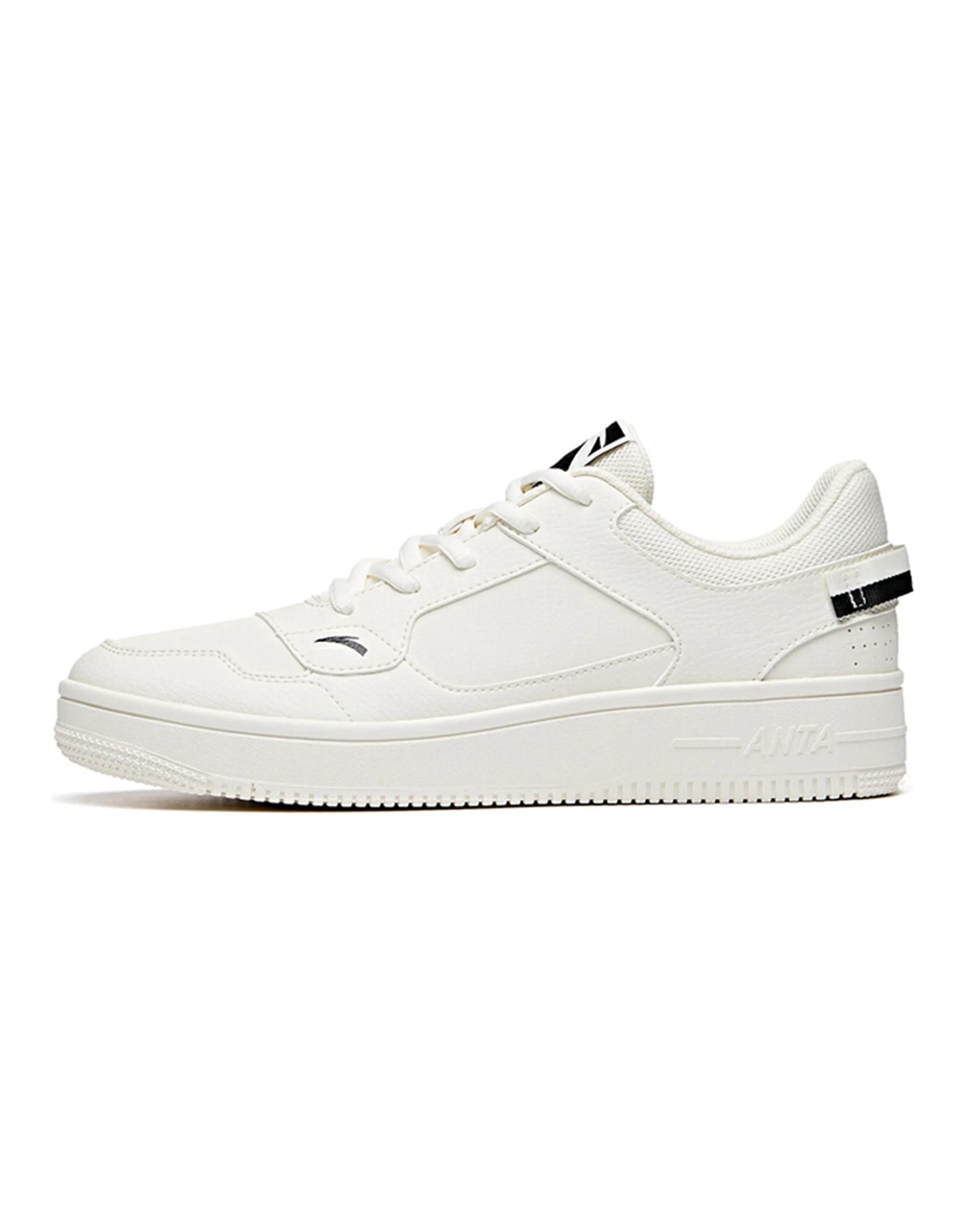 Anta Life Collection Slip Resistant Coverage Low Top Skateboard Shoes Men's White Black