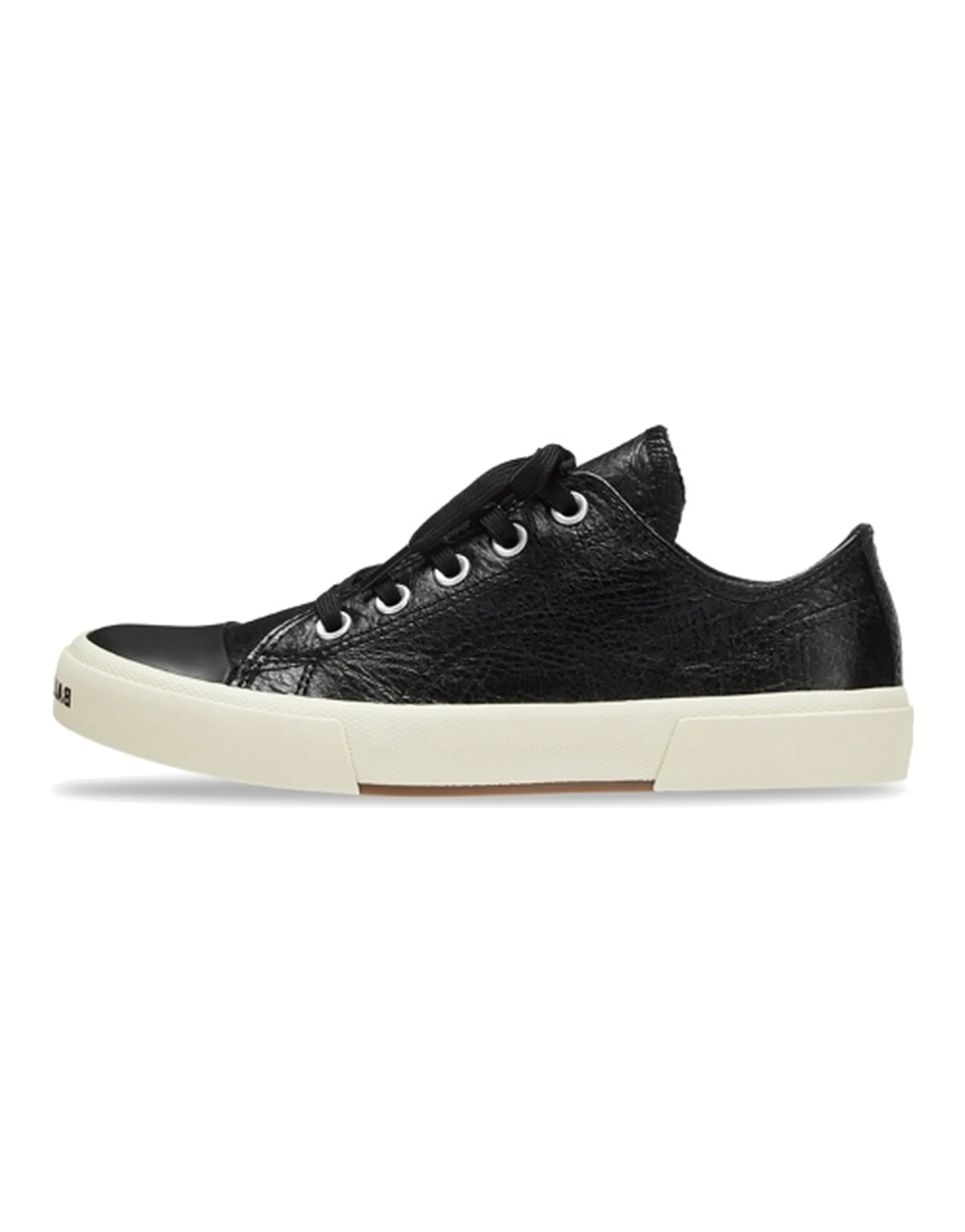 Balenciaga Paris Low Top Sneakers 'Black Leather And White Rubber' Women's