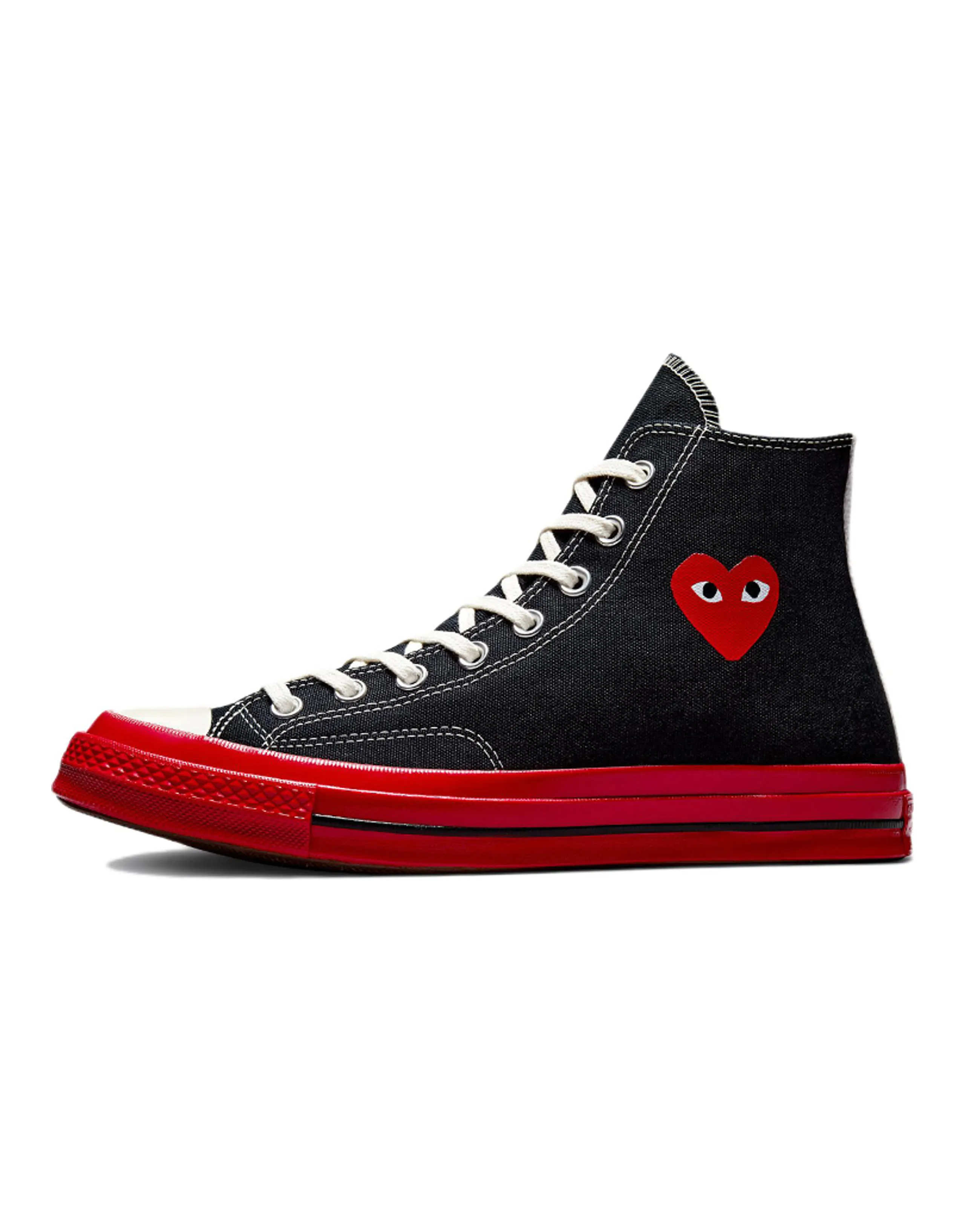 Converse Chuck Taylor All Star 70 Hi Comme Des Garcons Play Black Red Midsole