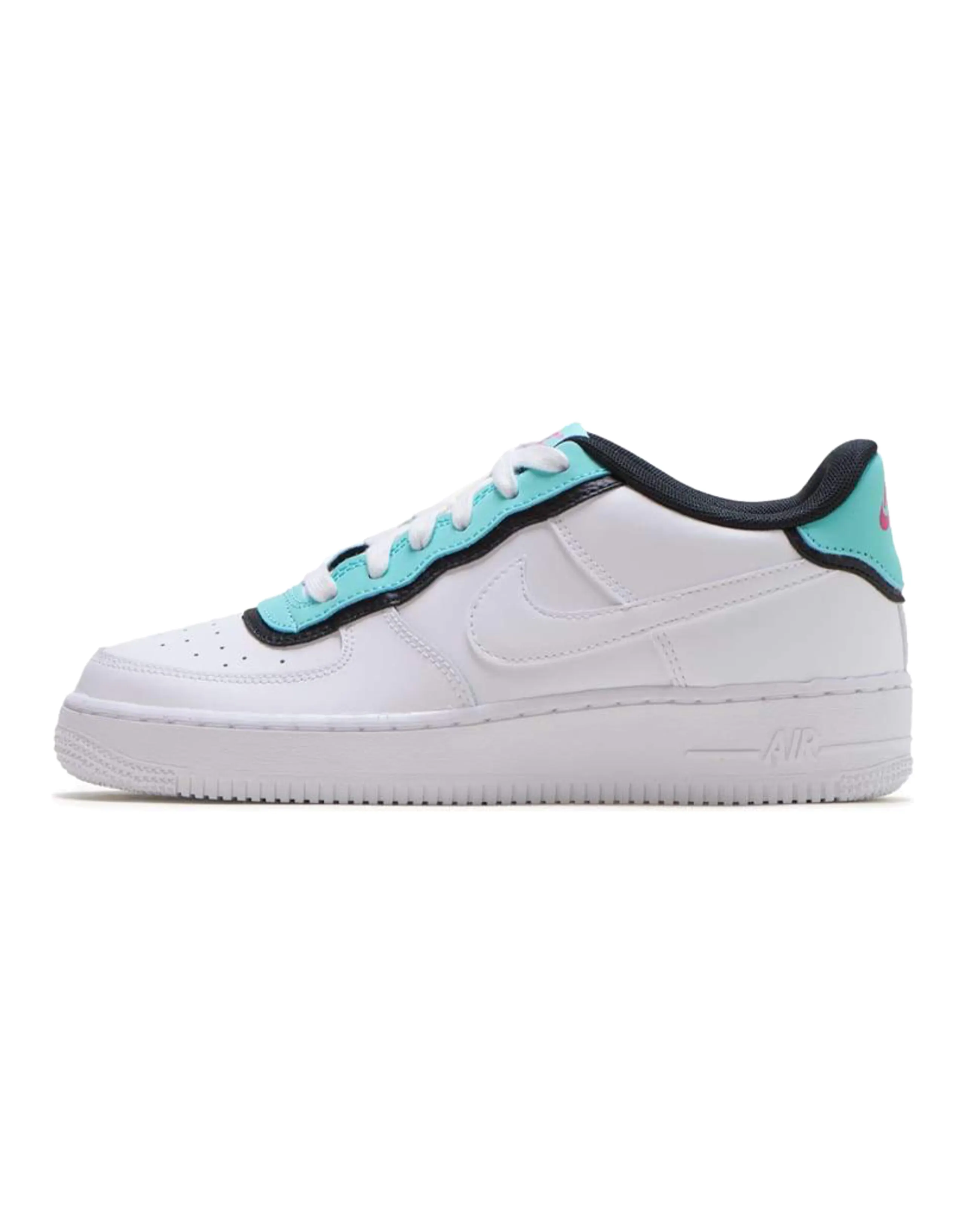 Nike Air Force 1 Low Double Layer Aqua Black GS