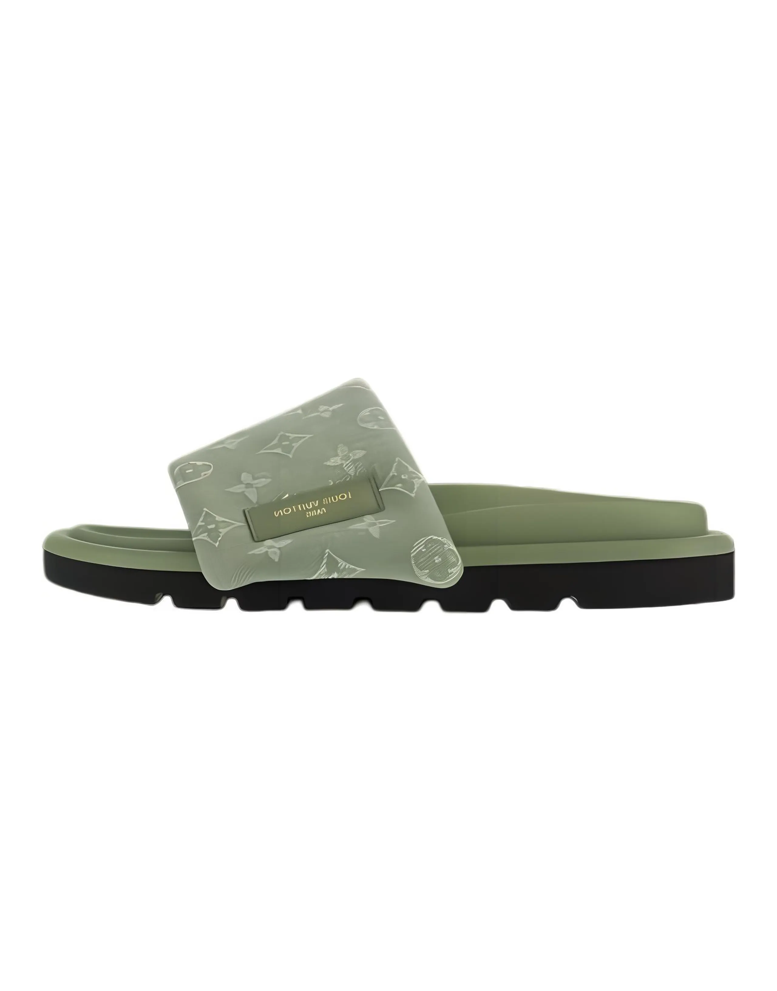 LOUIS VUITTON Pillow Slide Slippers Women's Green
