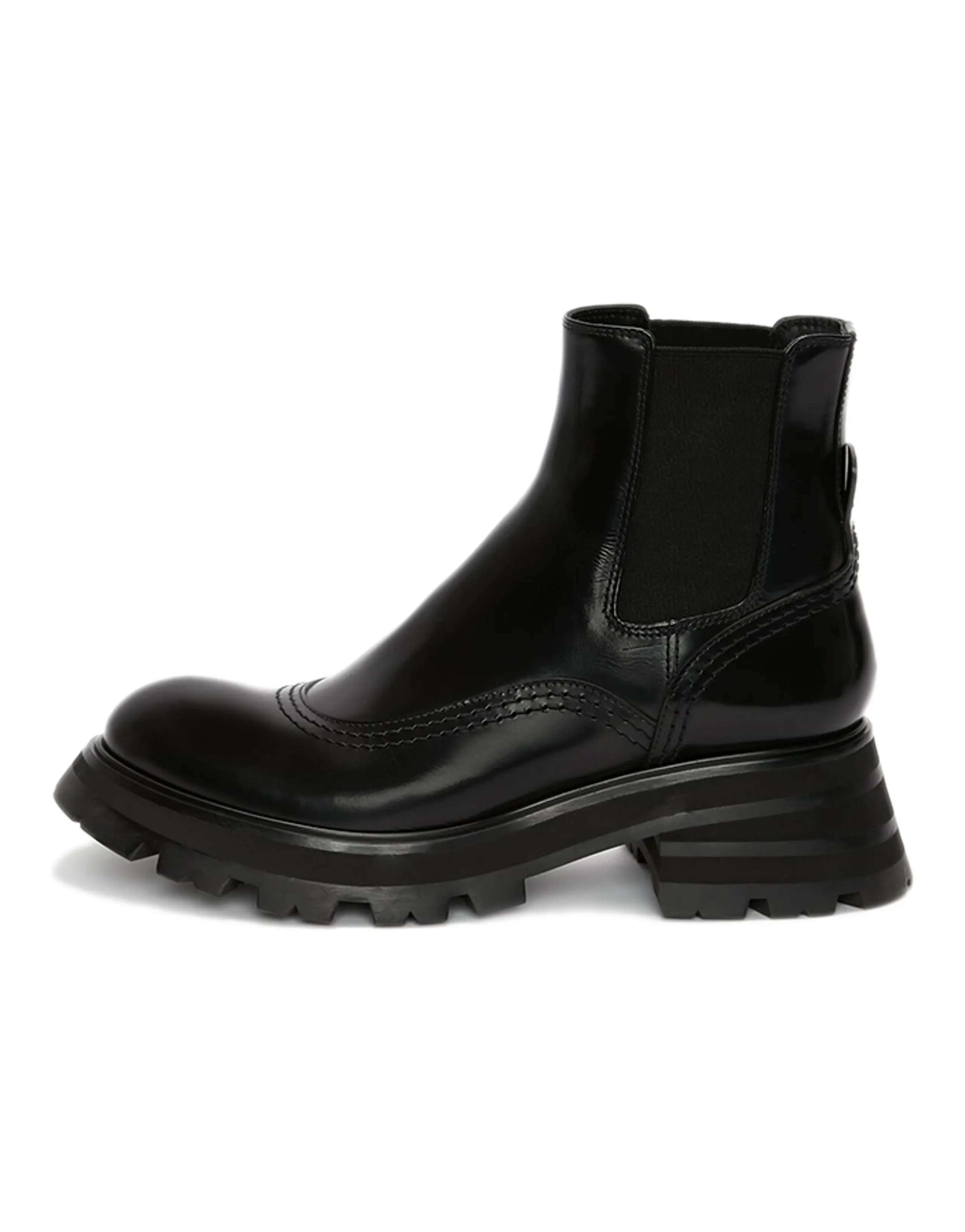 Alexander McQueen Leather Chelsea Ankle Boots 'Black' Women's
