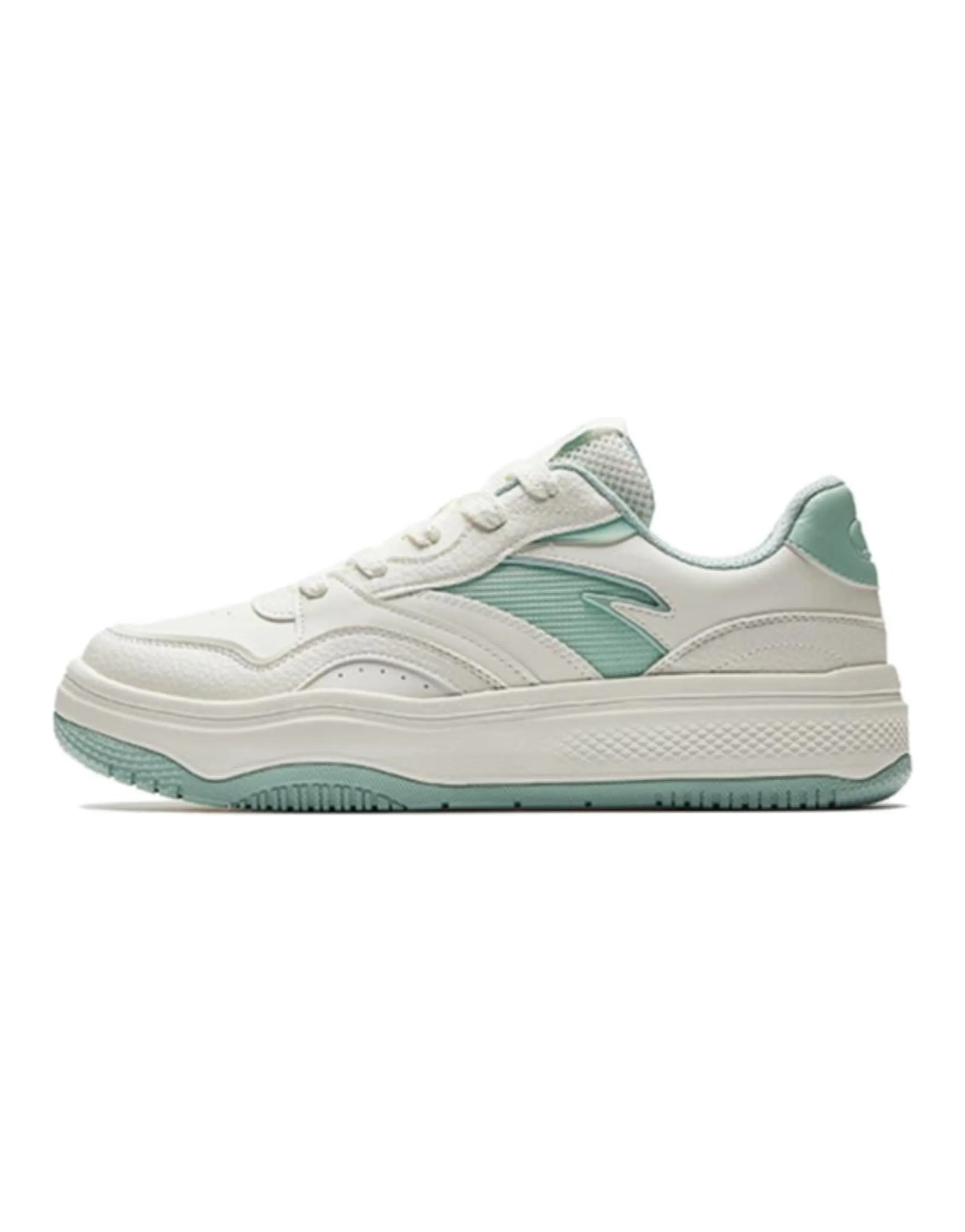 Anta 'Street Stubborn 2' Comfortable Versatile Slip-Resistant Wear-Resistant Low-Top Skate Shoes Men's White Cyan