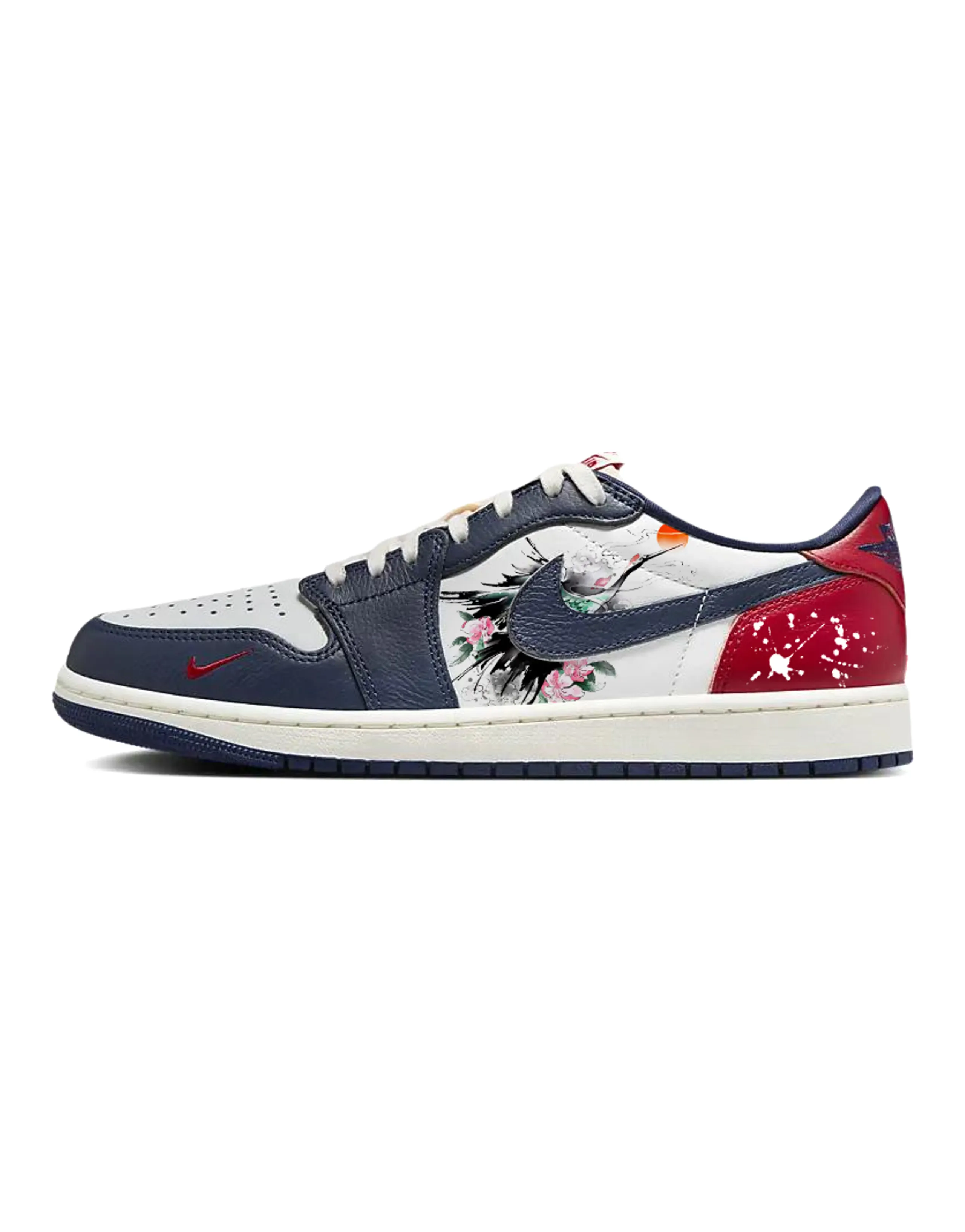 JORDAN Air JORDAN 1 Vintage Basketball Shoes Men Low-Top Blue White