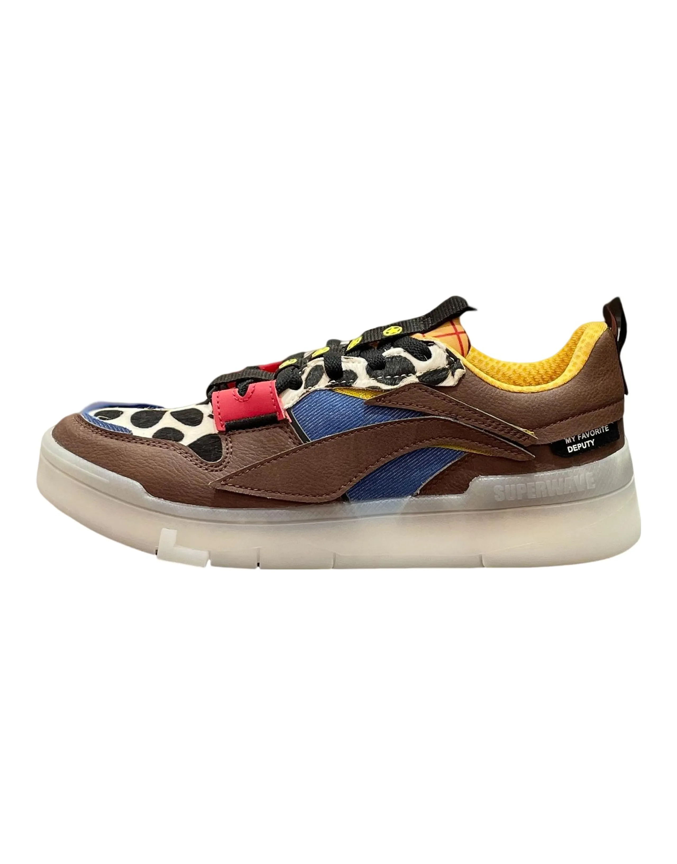 Disney LiNing Wave Toy Story Durable Breathable Low-Top Skateboard Shoes Women's Brown Yellow