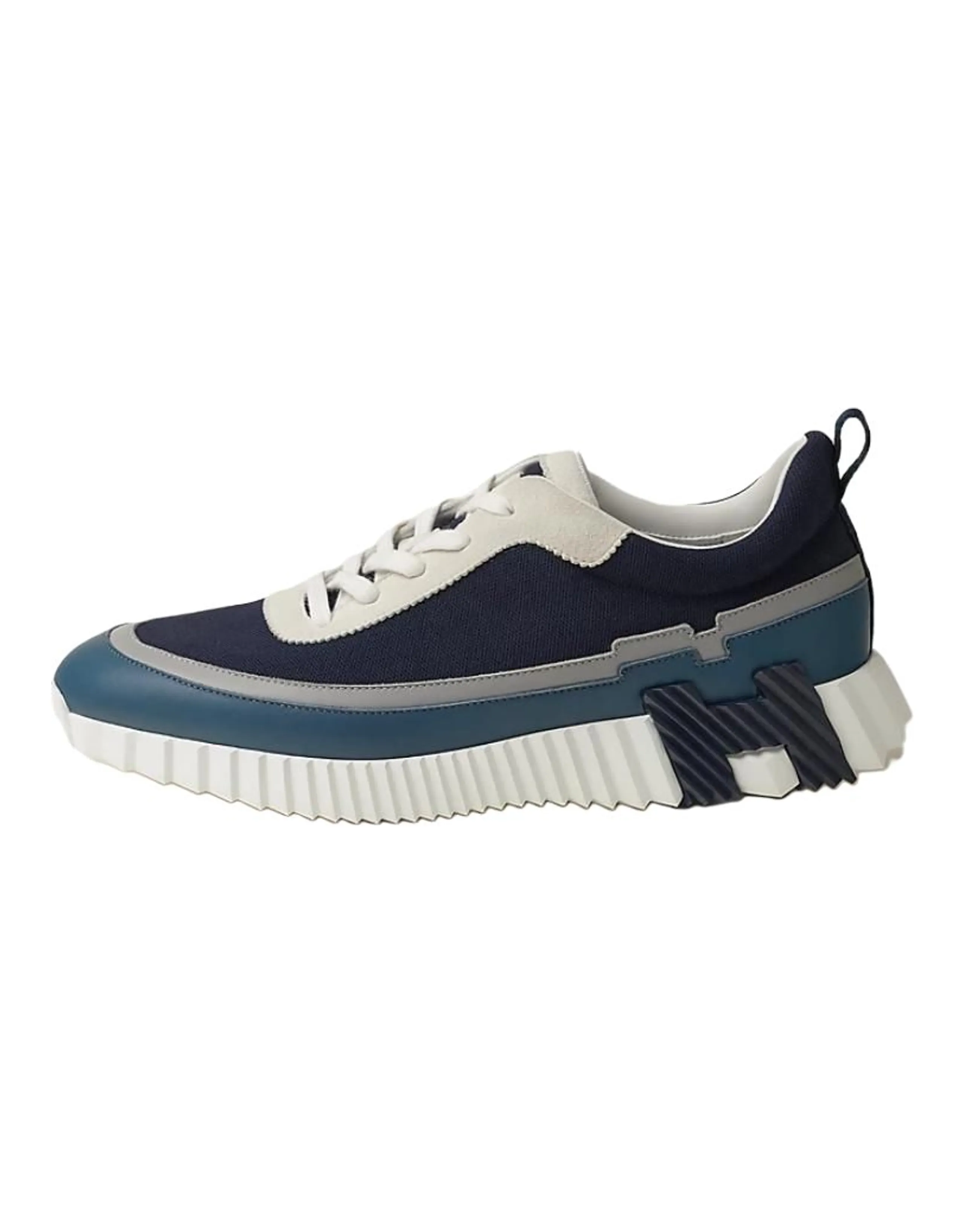 HERMES Bouncing Casual Shoes Men Low-Top Blue