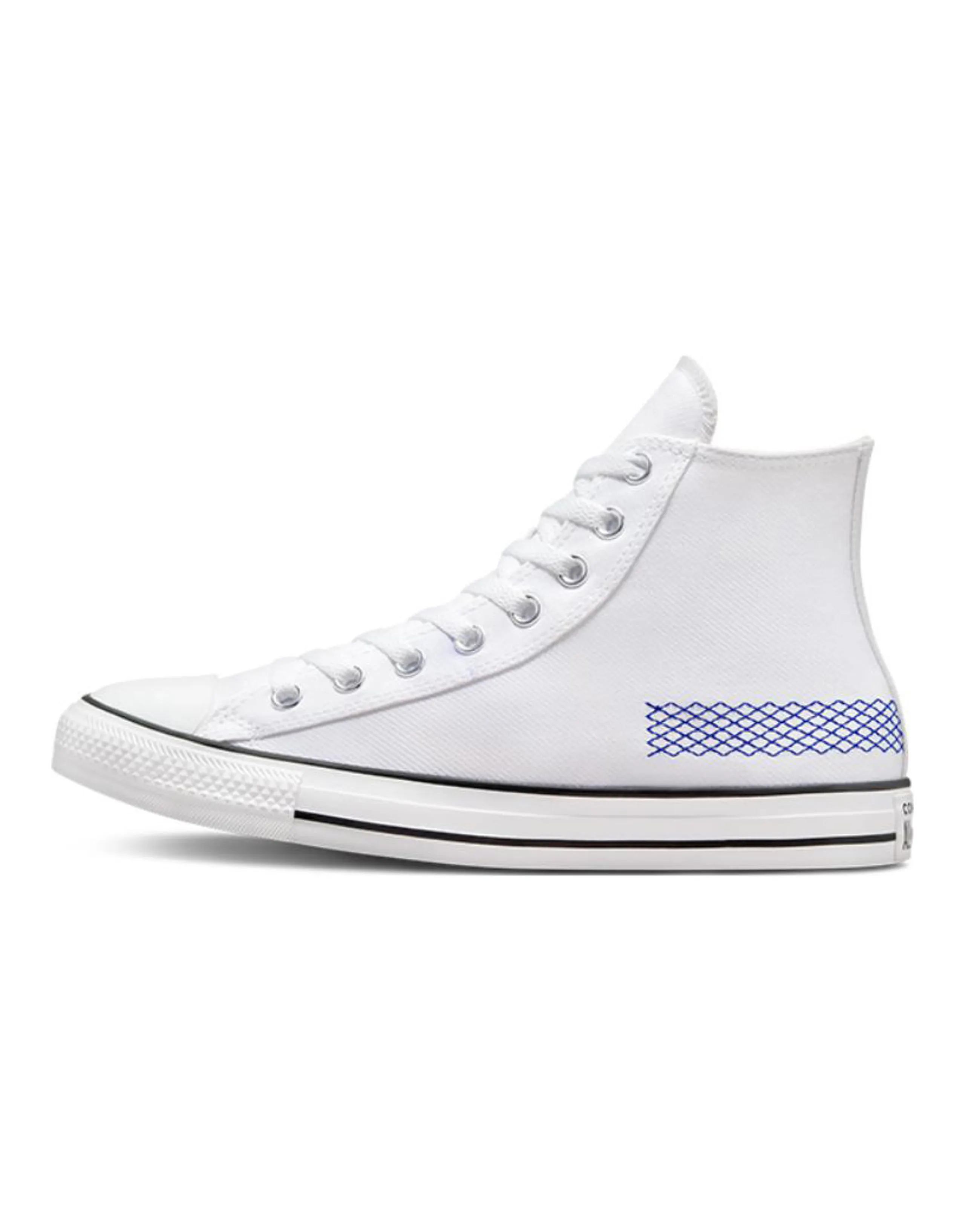 Converse Chuck Taylor All Star High Top Retro Sports Skateboarding Shoes White Blue