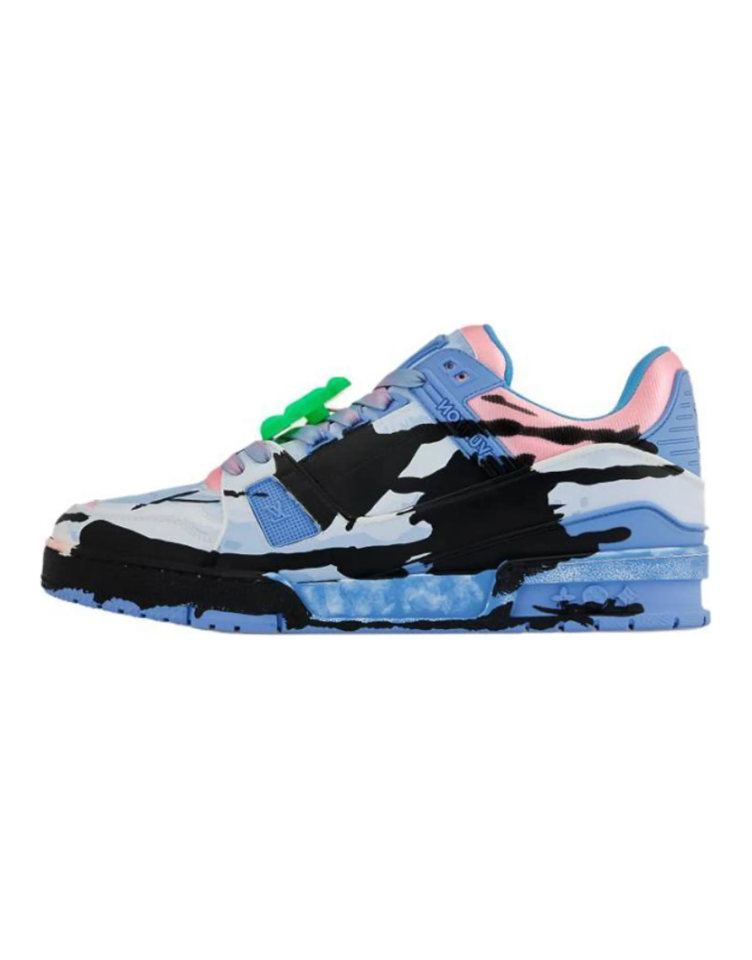LOUIS VUITTON Trainer Low-Top Skateboard Shoes Unisex Blue Pink