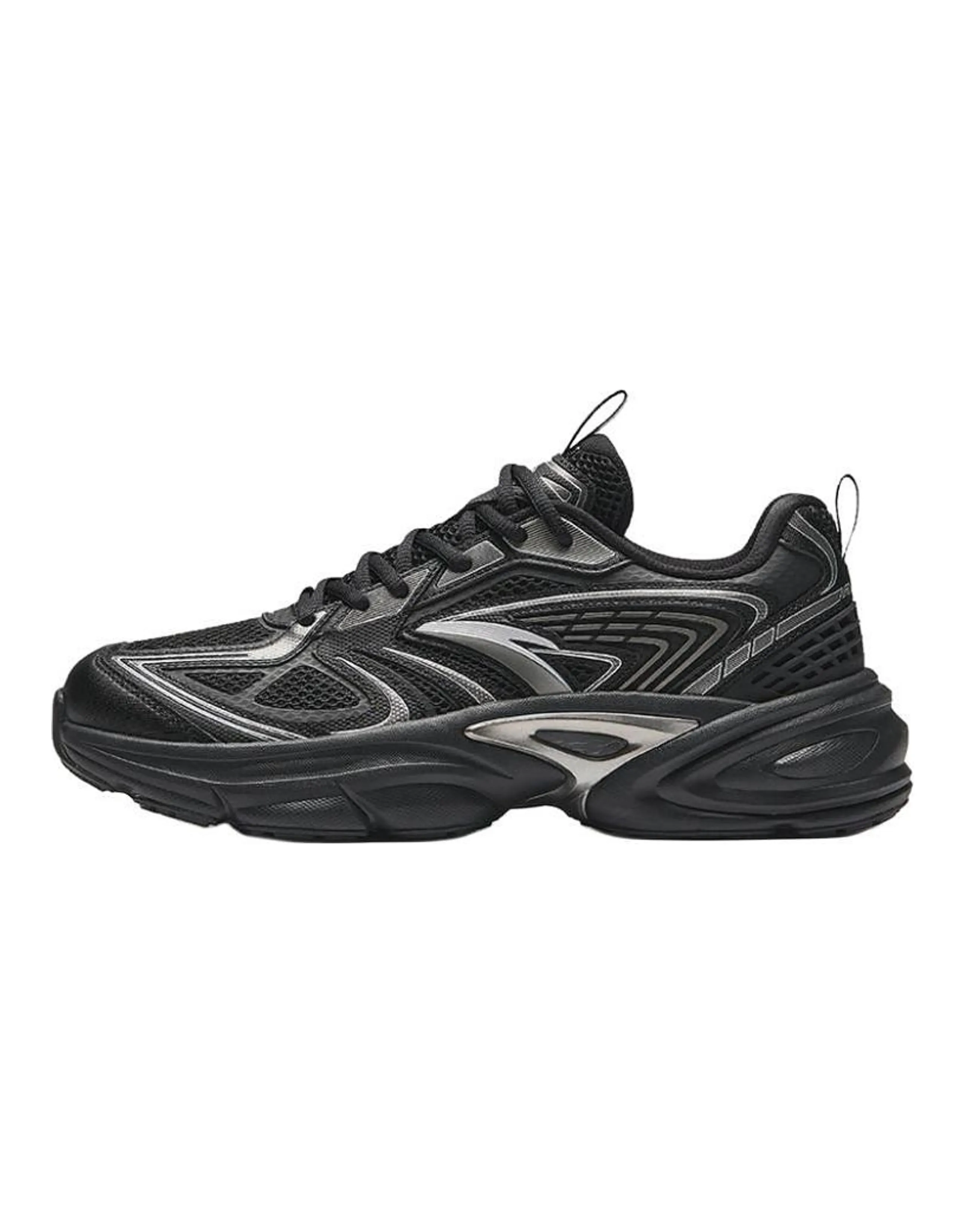 Anta Life Collection Anti-Slip Wear-Resistant Low-Top Casual Shoes Men's Black Silver