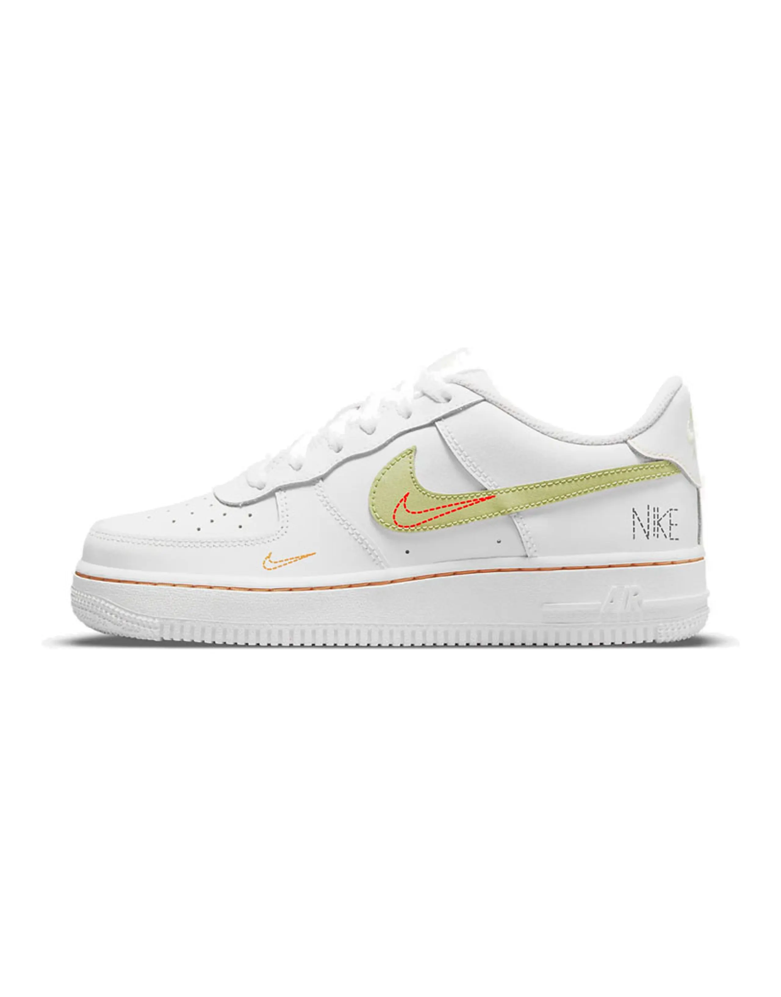 Nike Air Force 1 LV8 'White Green Orange' GS