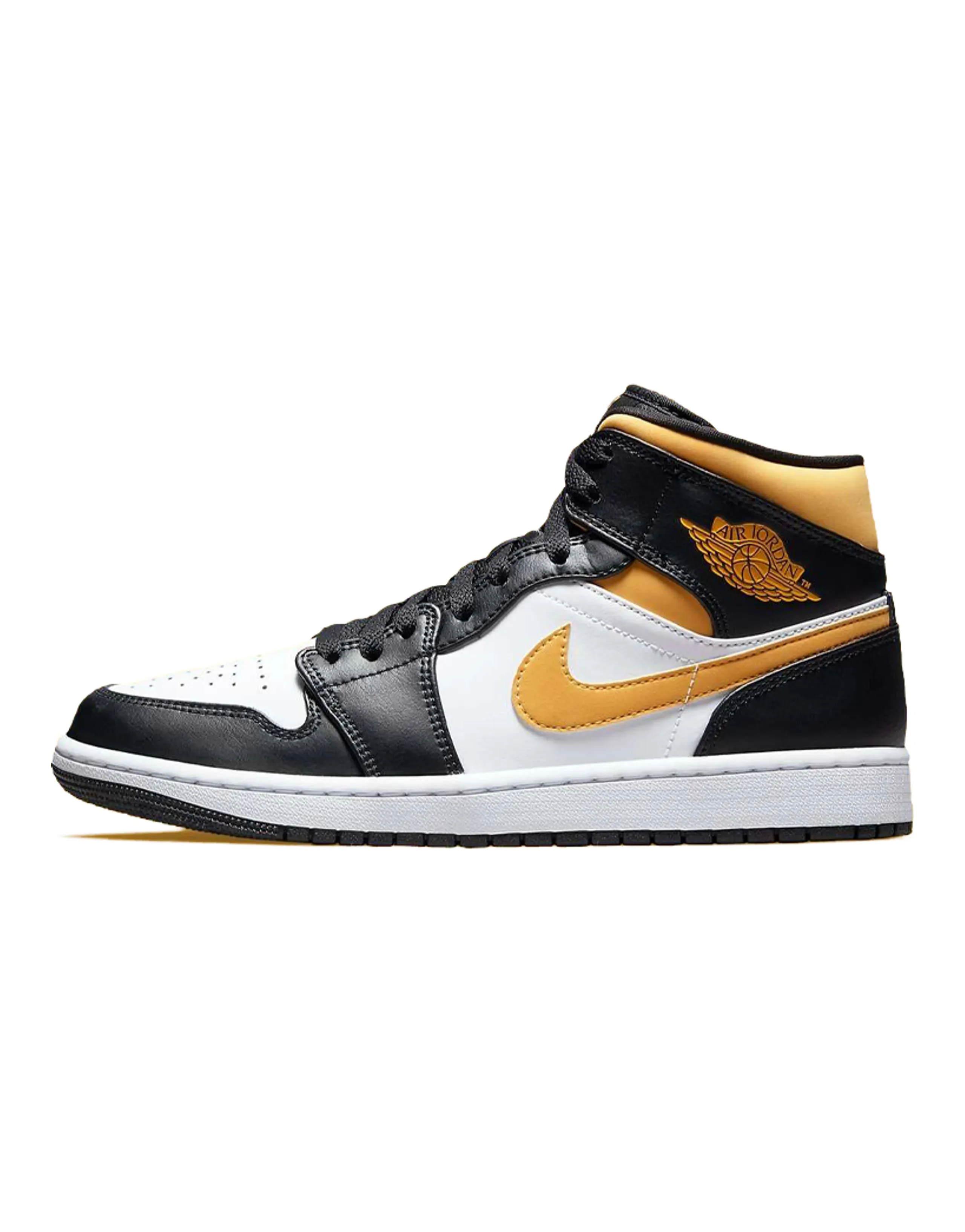 JORDAN 1 Mid White Pollen Black
