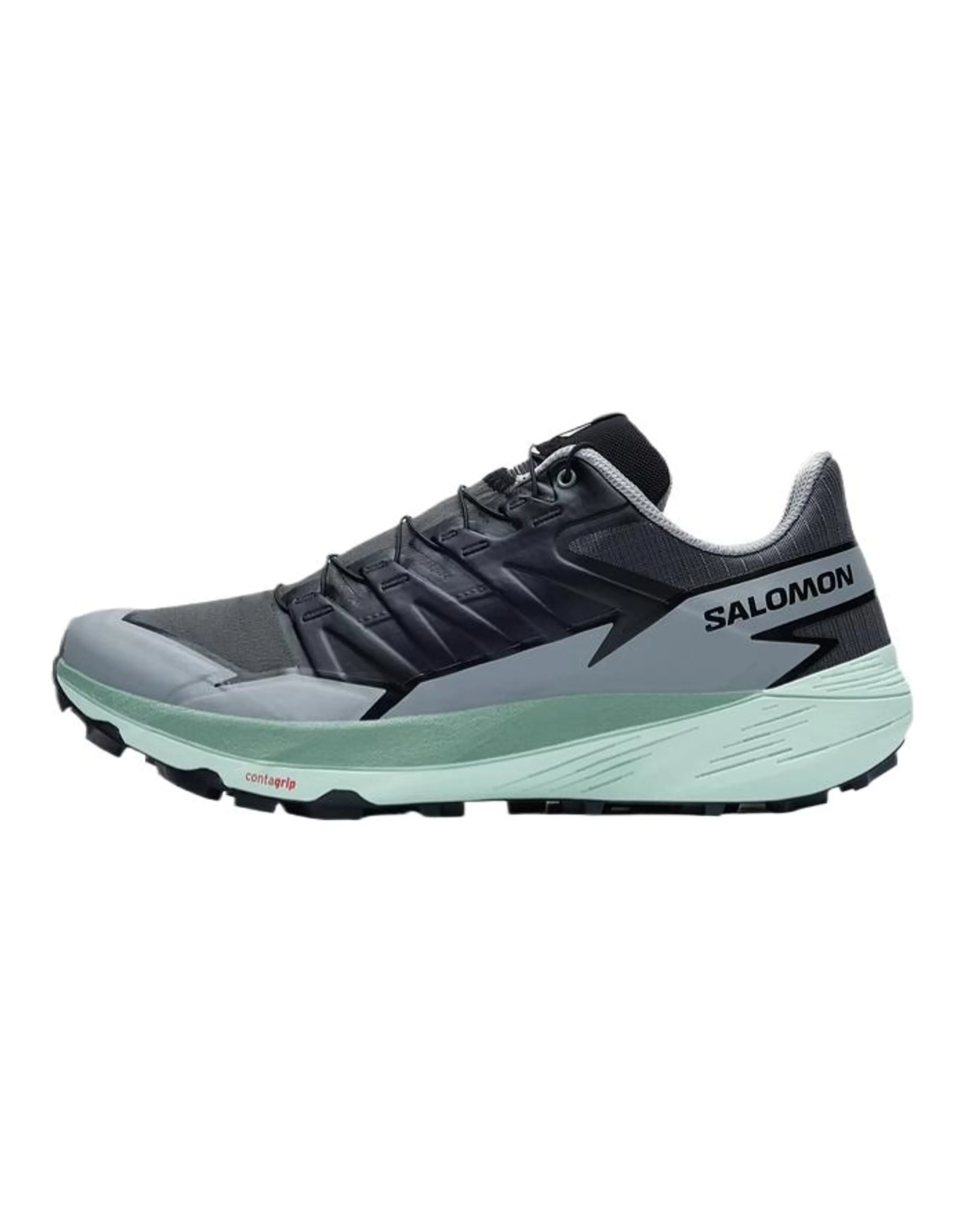 SALOMON Cushioning Breathable Lightweight Low-Top Running Shoes Men's Asphalt Gray