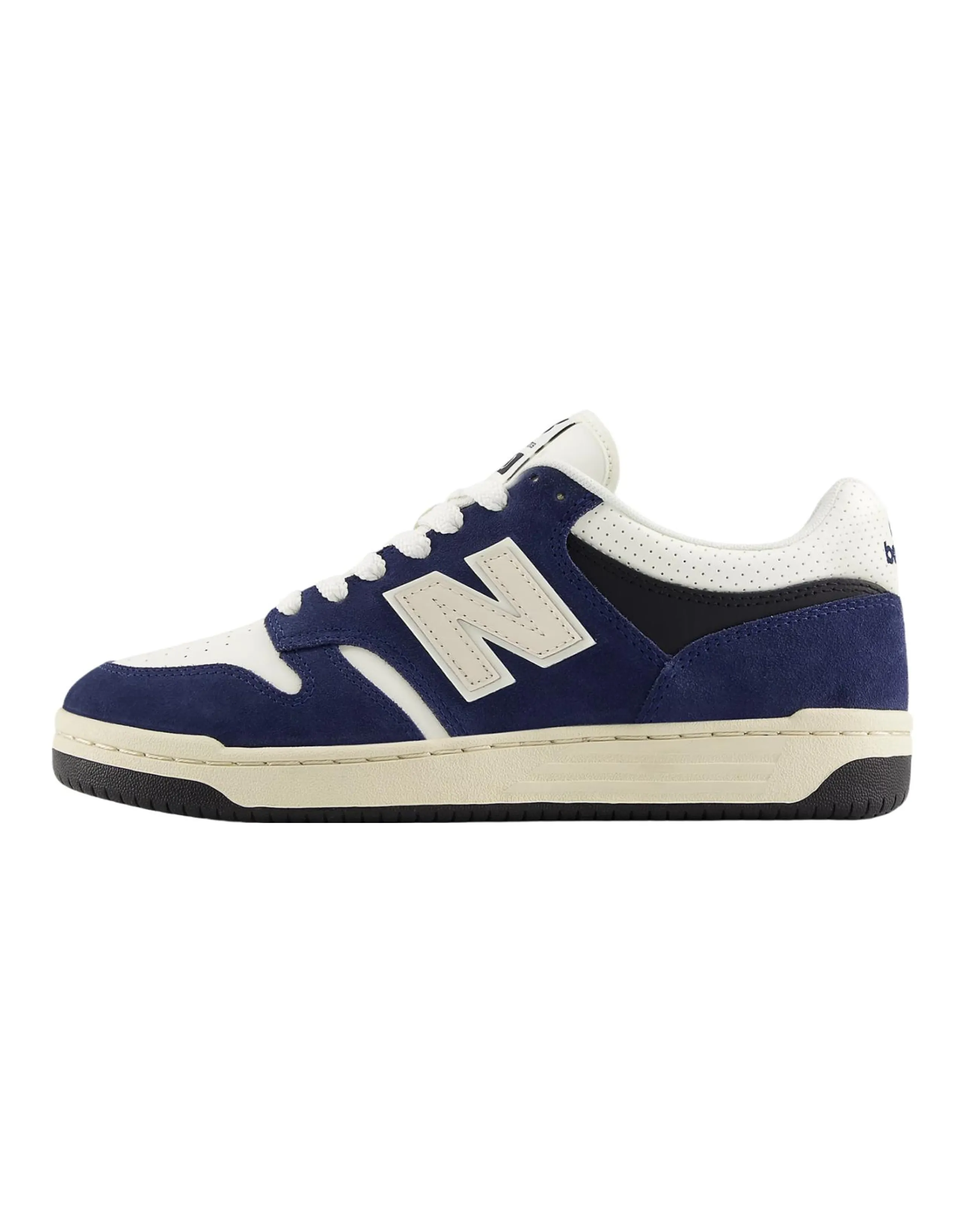 New Balance NB 480 Comfortable Soft Cushioned Support Low-Top Sneakers Unisex White Blue