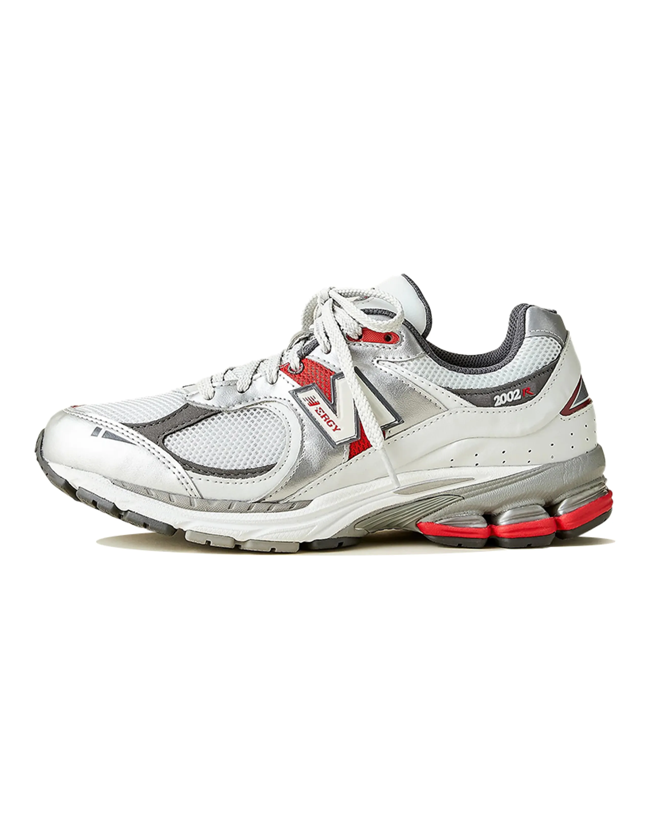 New Balance 2002R Silver Metallic Team Red