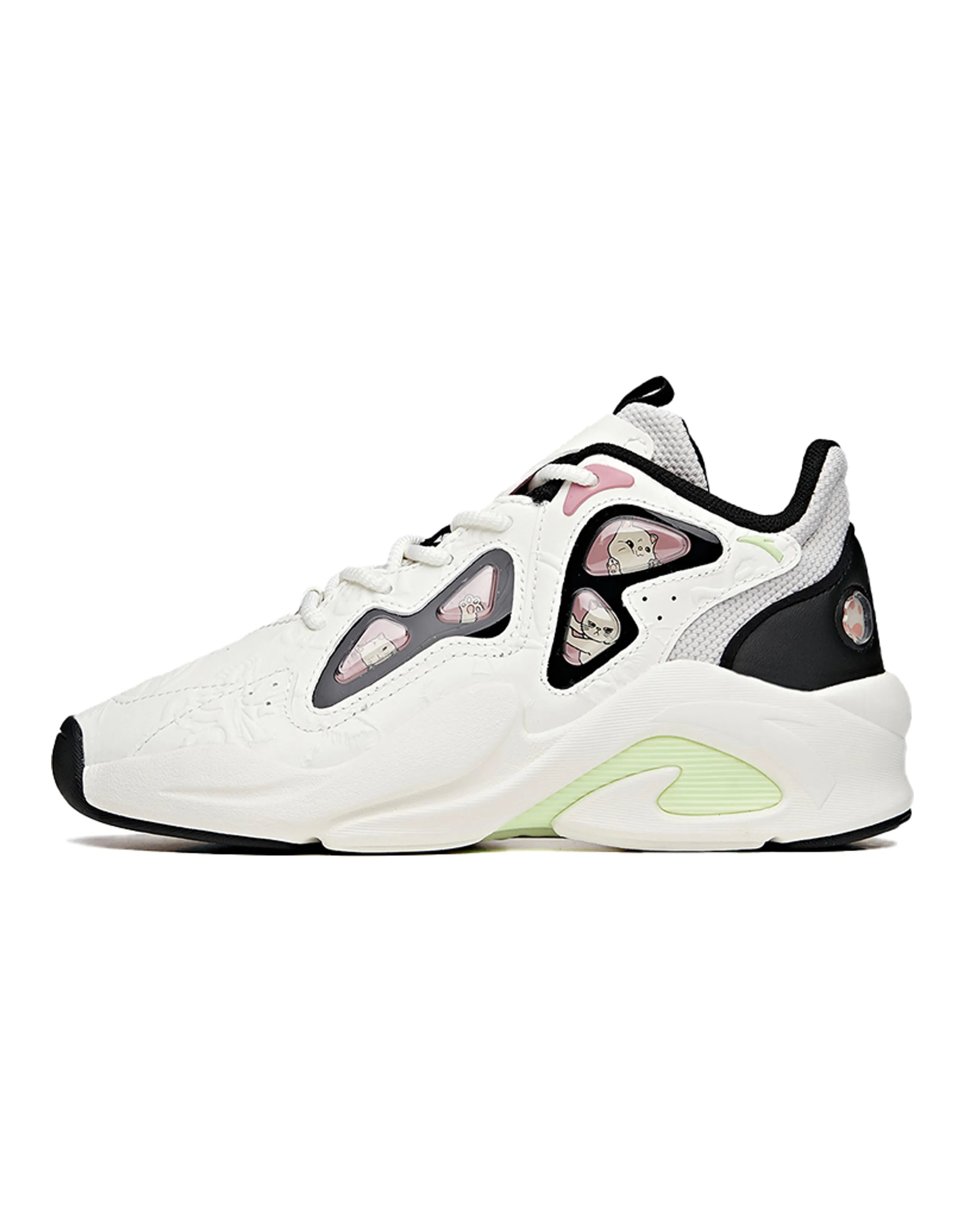 Anta Bastard Slip-Resistant Low-Top Chunky Sneakers Women's White Black Gray