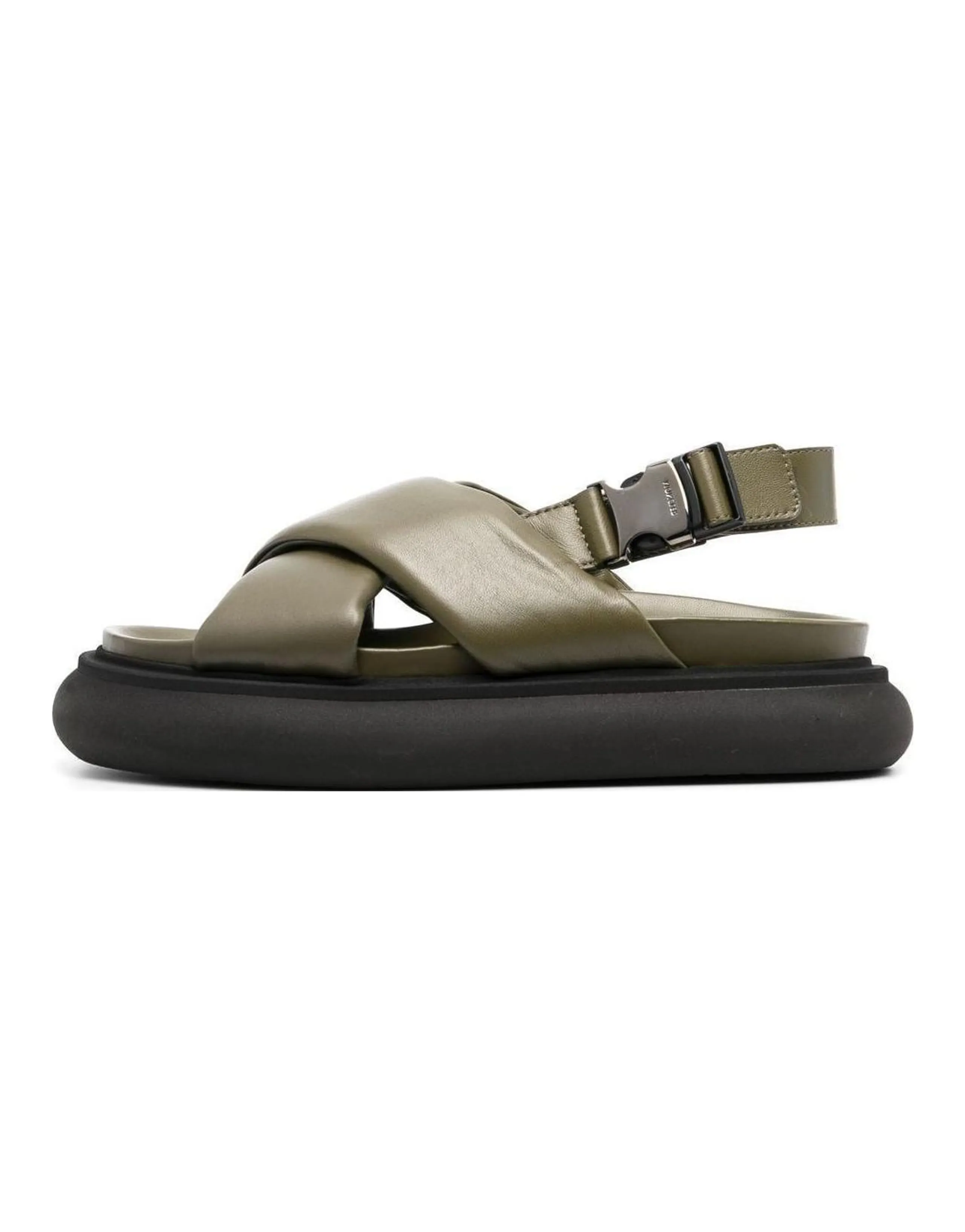 Moncler Crossover-strap Leather Sandals