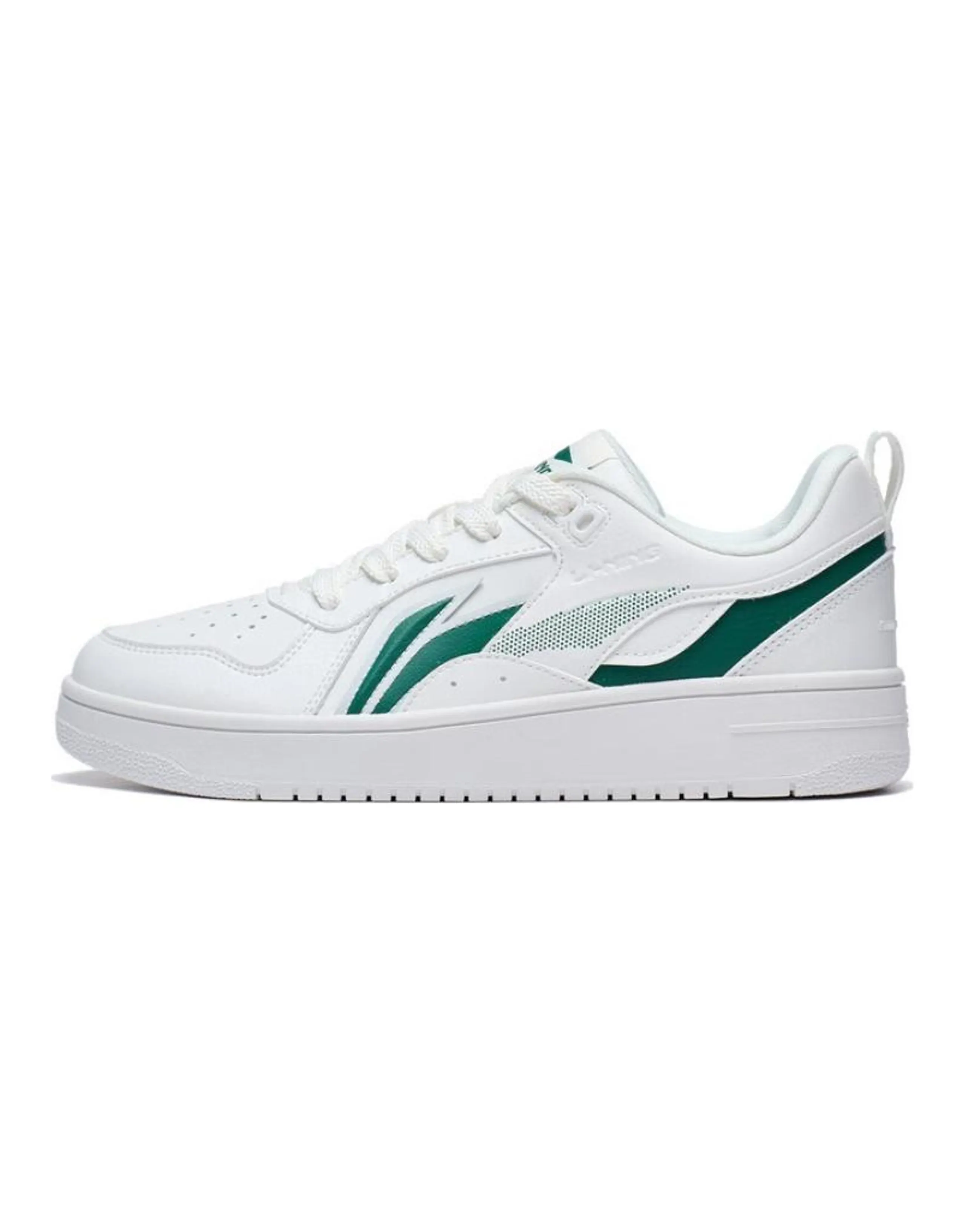 LiNing Shiyi Anti-Slip Wear-Resistant Low-Top Skateboard Shoes Men's White Green
