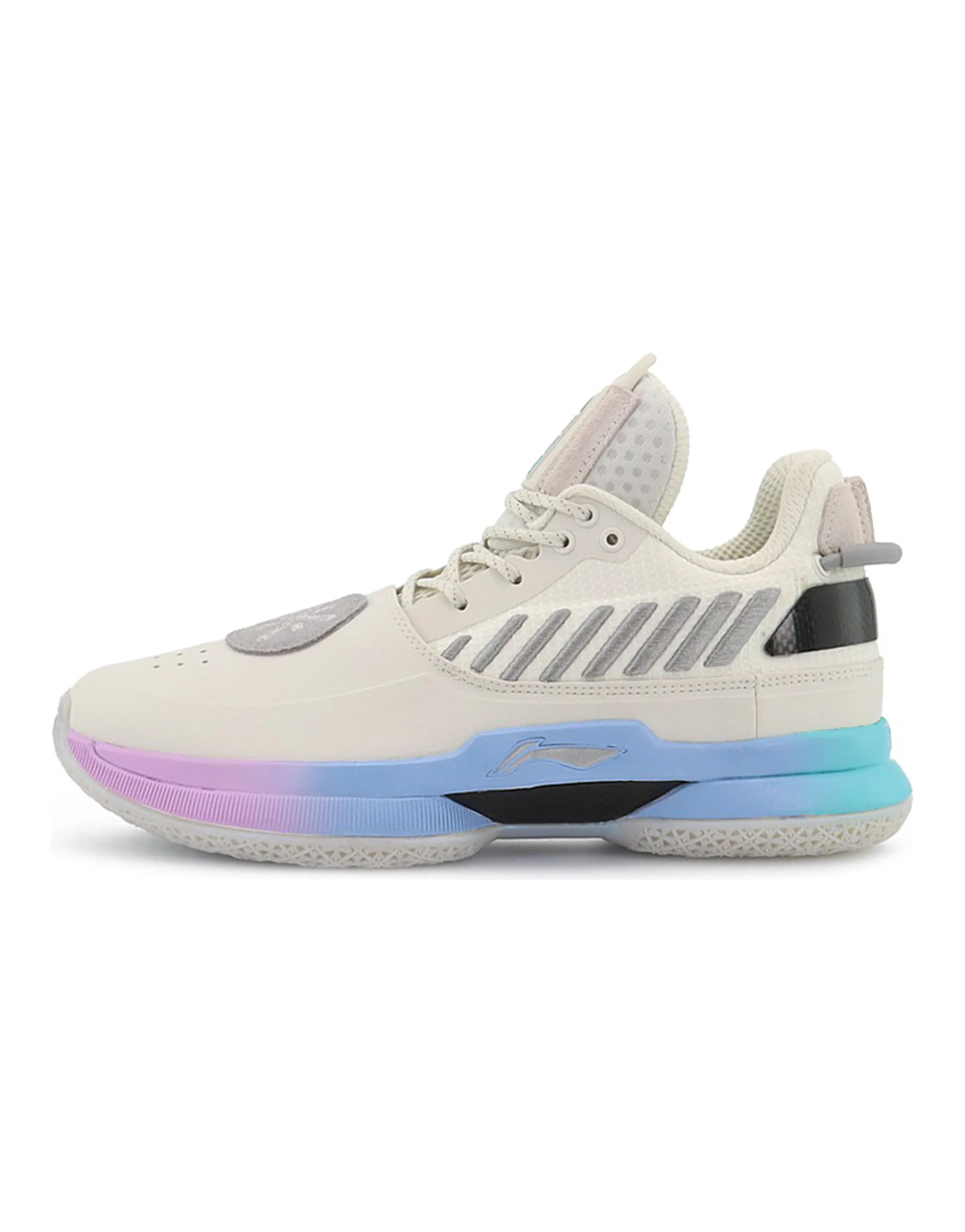 LiNing WOW 7 Anti-Slip And Wear-Resistant Lightweight Mid-Top Basketball Shoes White