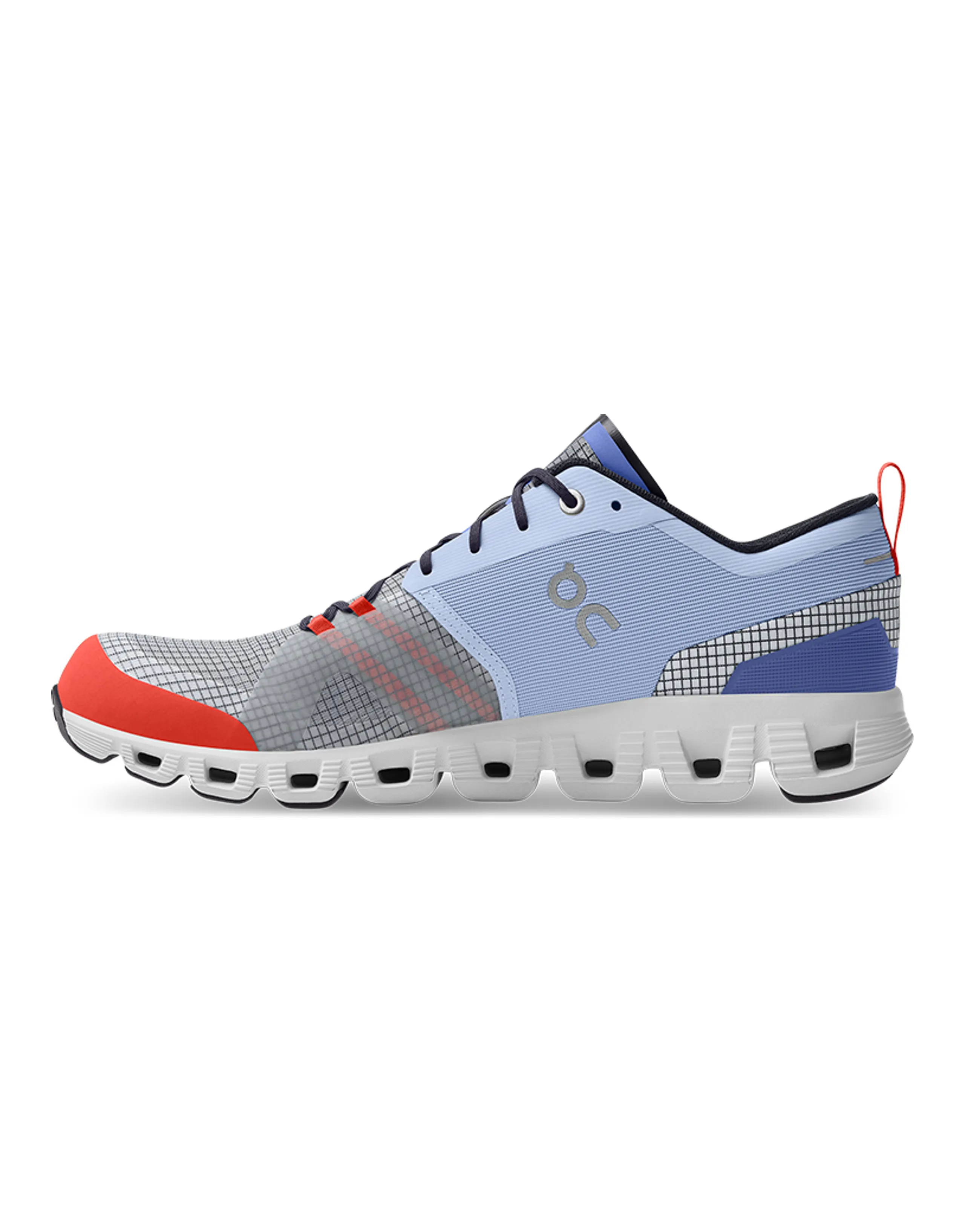 On Cloud X 1 Cushioned Wear-Resistant Breathable Low-Top Running Shoes Men's Pink Blue Gray