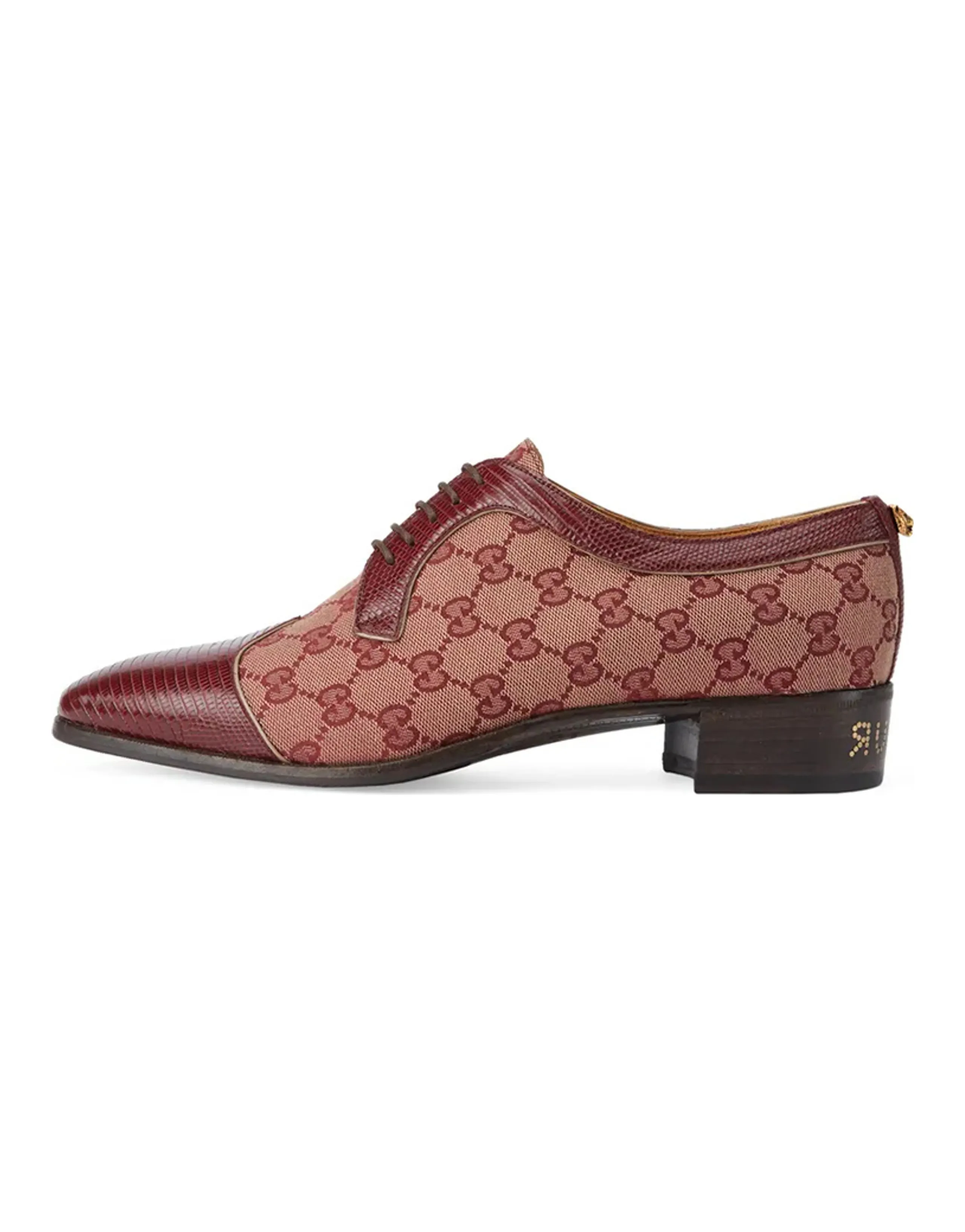 GUCCI Leather Lace-Up Loafers