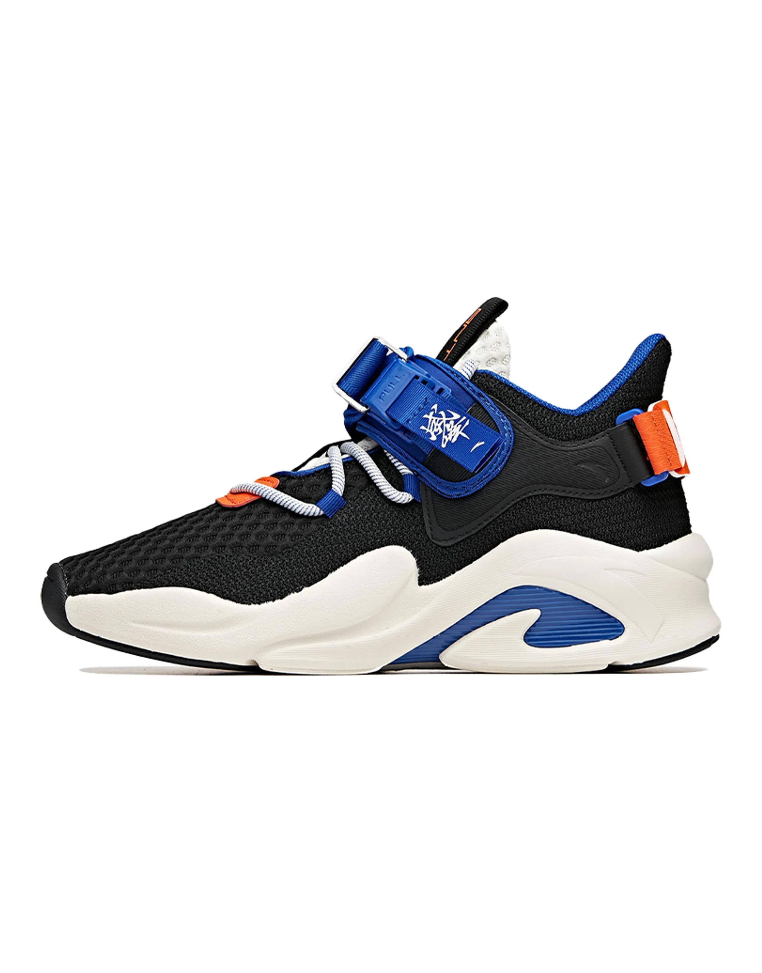 ANTA Bastard Casual Shoes Men Low-Top Black Blue/Orange