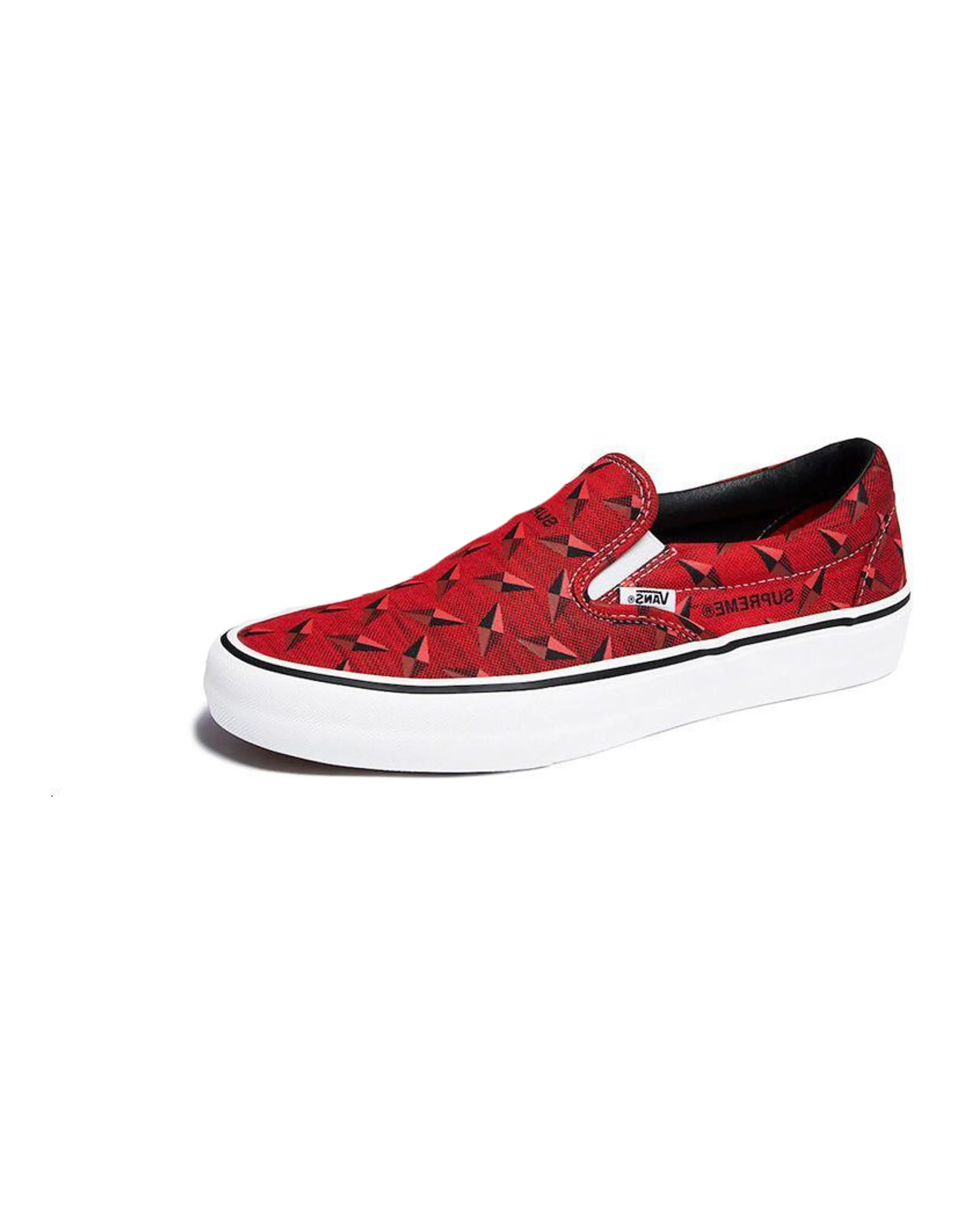 Vans Supreme X Classic Slip On Pro 'Diamond Plate Red'