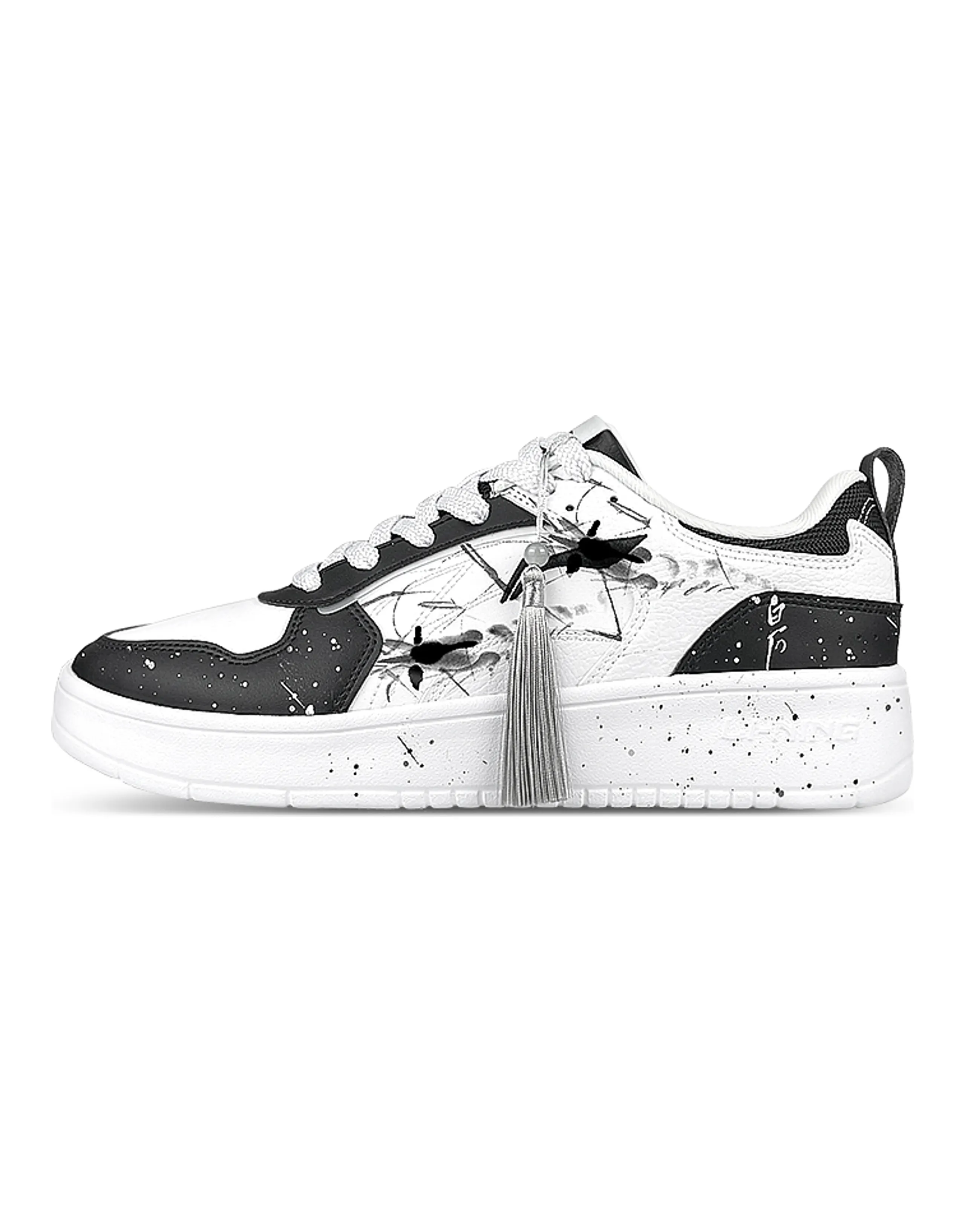 LiNing Spike Years Low-Top Skateboard Shoes Men's White Black