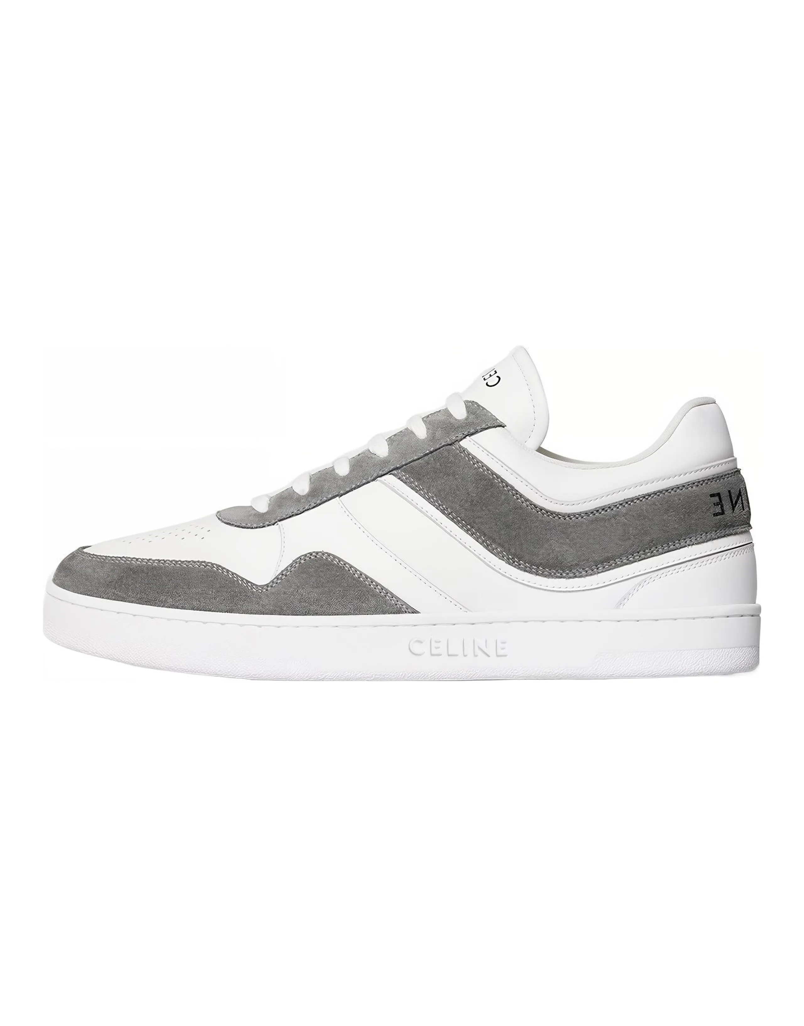 CELINE Trainer Abrasion Resistant Low Top Skateboard Shoes Men's White Gray