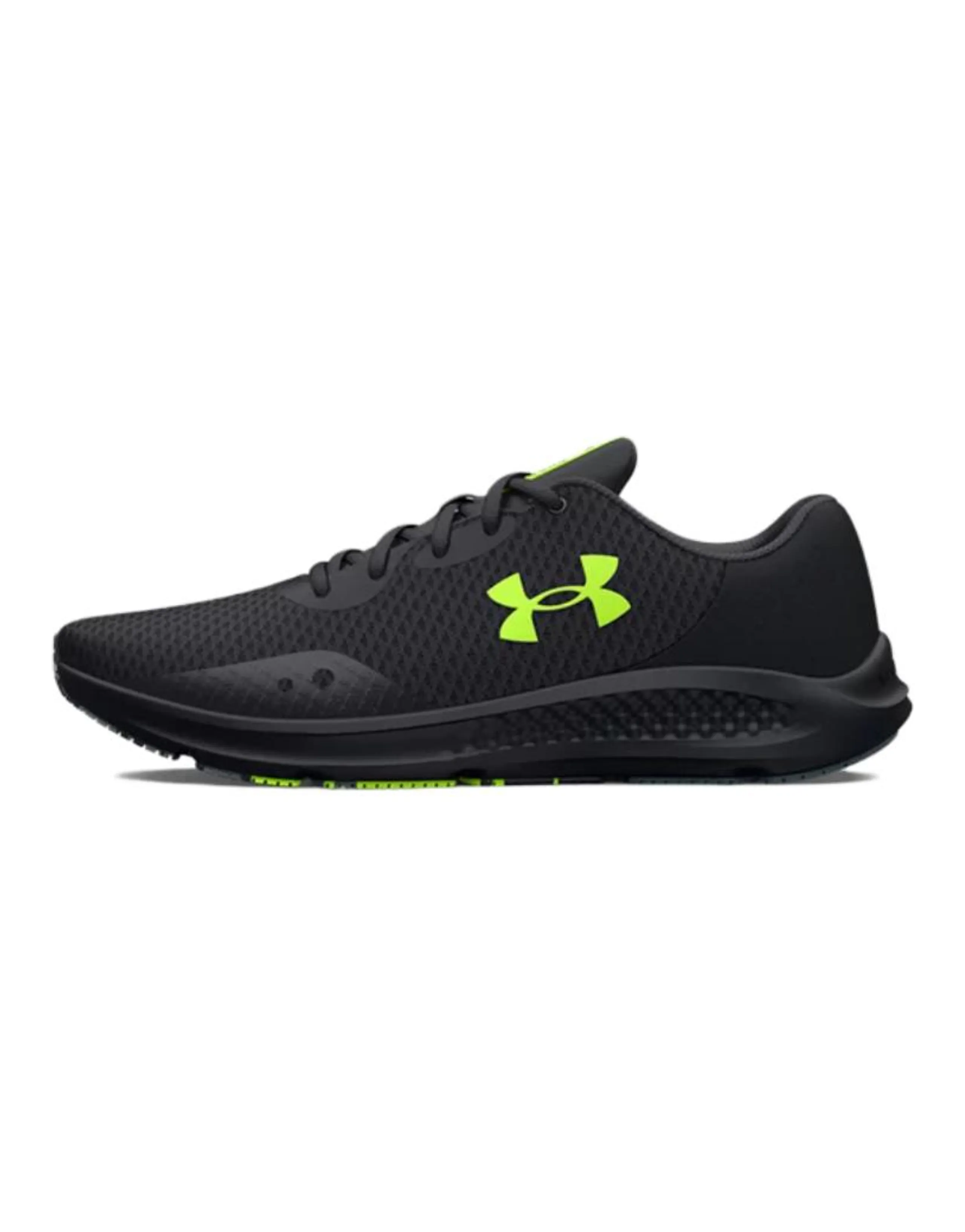 Under Armour Charged Pursuit 3 Lightweight Comfortable Low-Top Casual Running Shoes Unisex Black/Green
