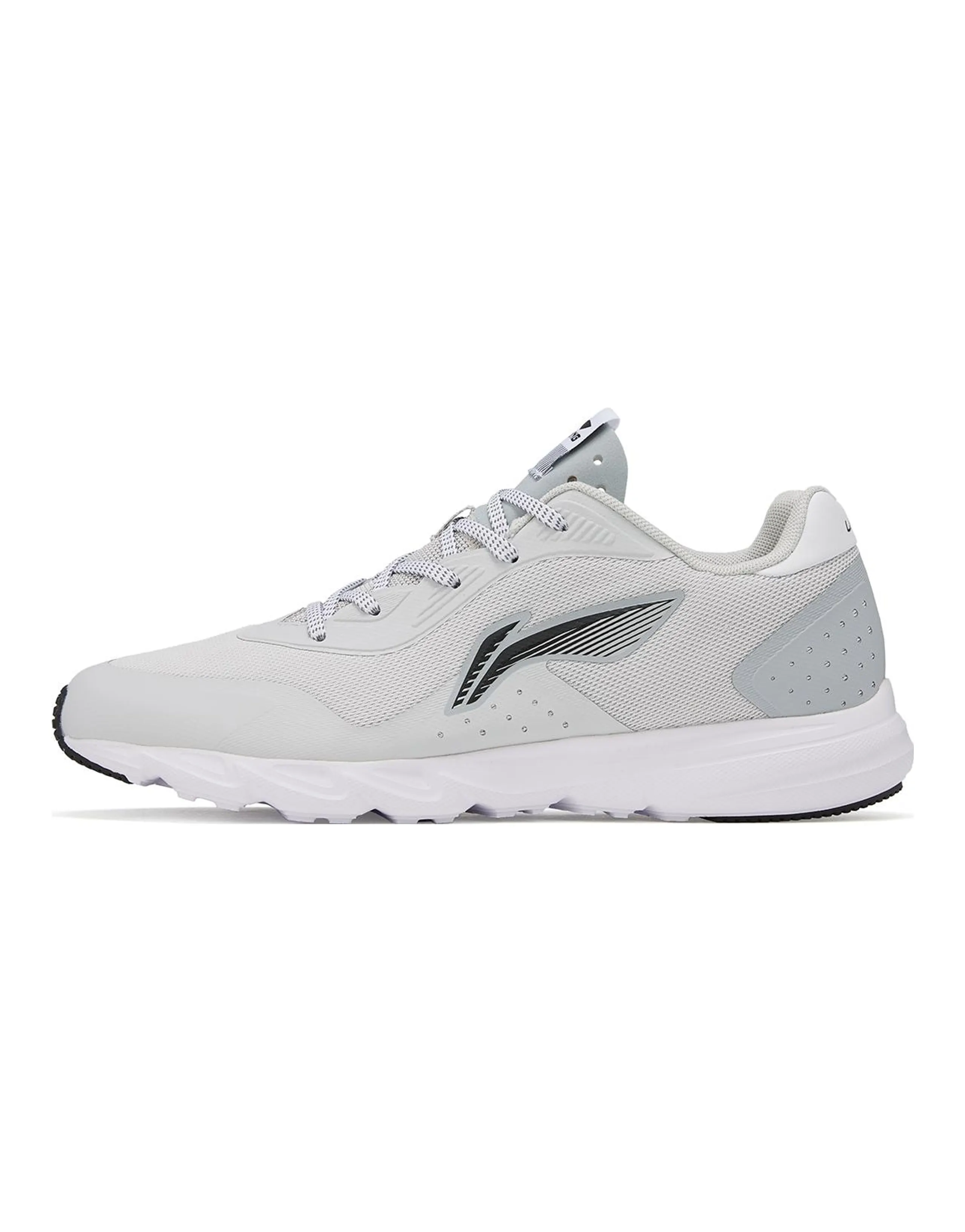 LiNing Slip-Resistant Breathable Lightweight Low-Top Running Shoes Men's Gray