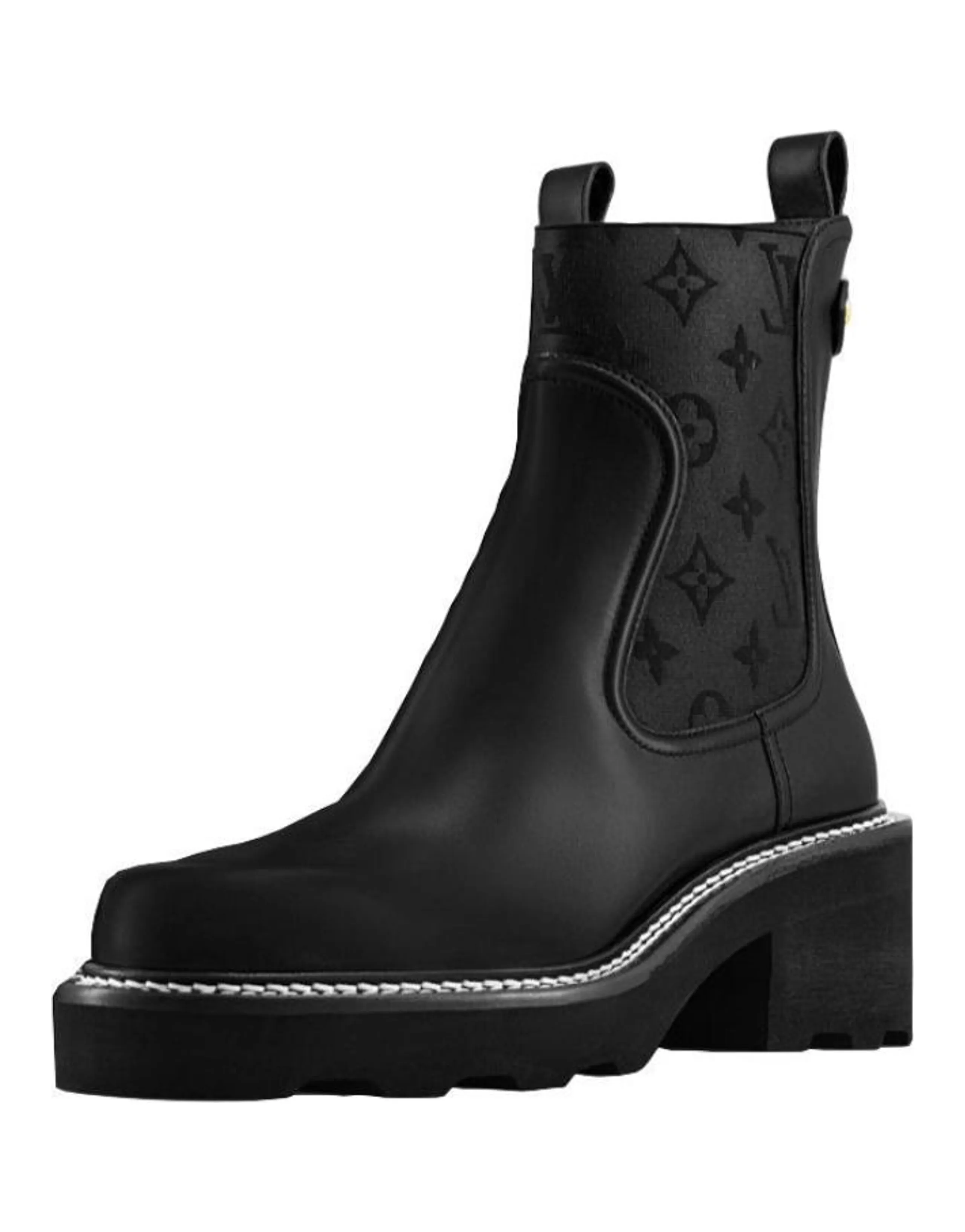 LOUIS VUITTON Beaubourg Chelsea Boots Women's Black
