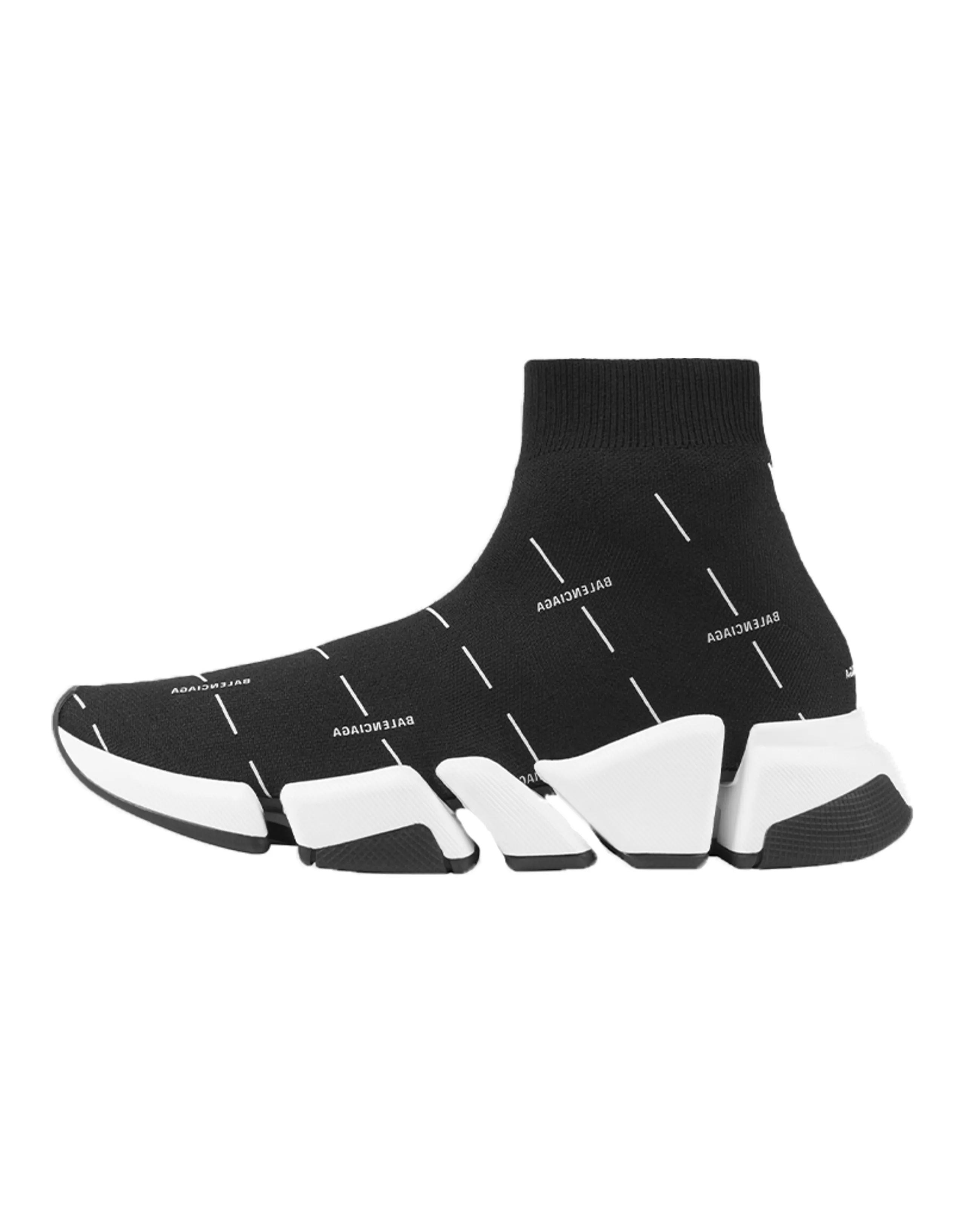 Balenciaga Speed 2.0 Black White Logo Women's